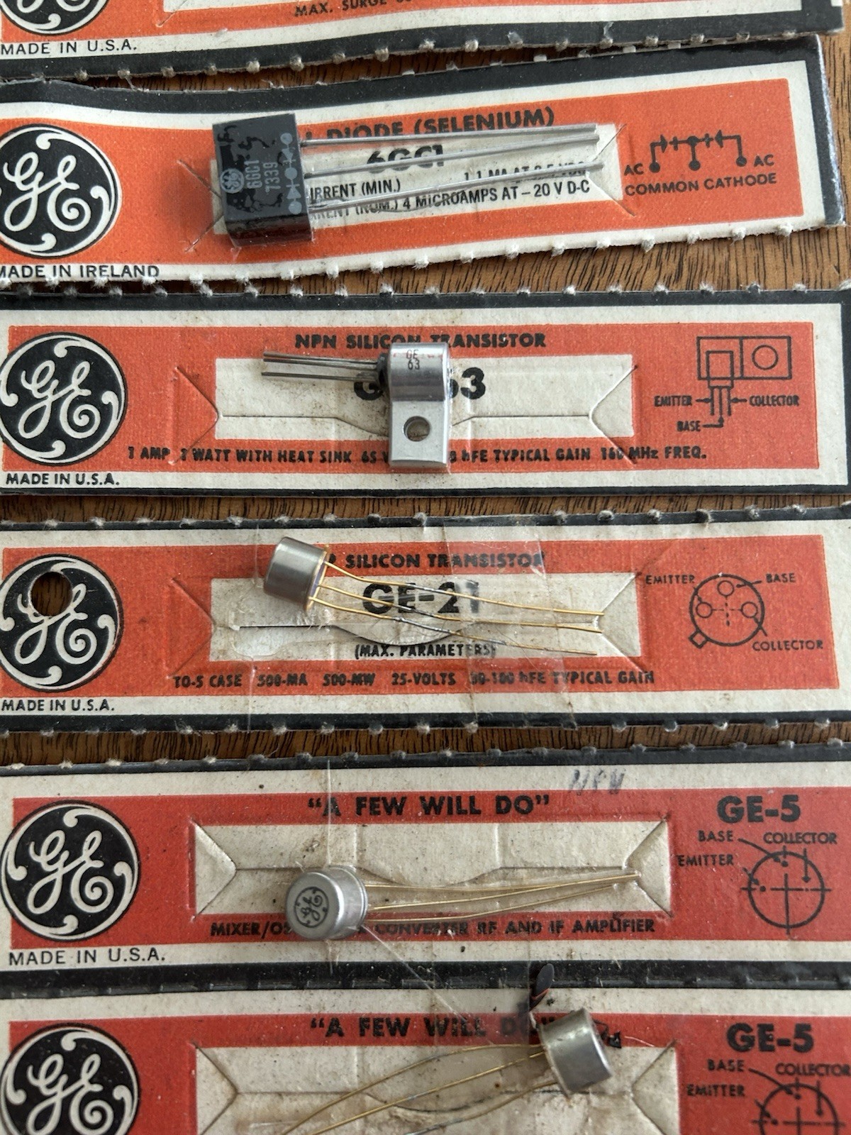 Vintage Genuine GE General Electric Germanium Power Transistor Lot NOS Assorted