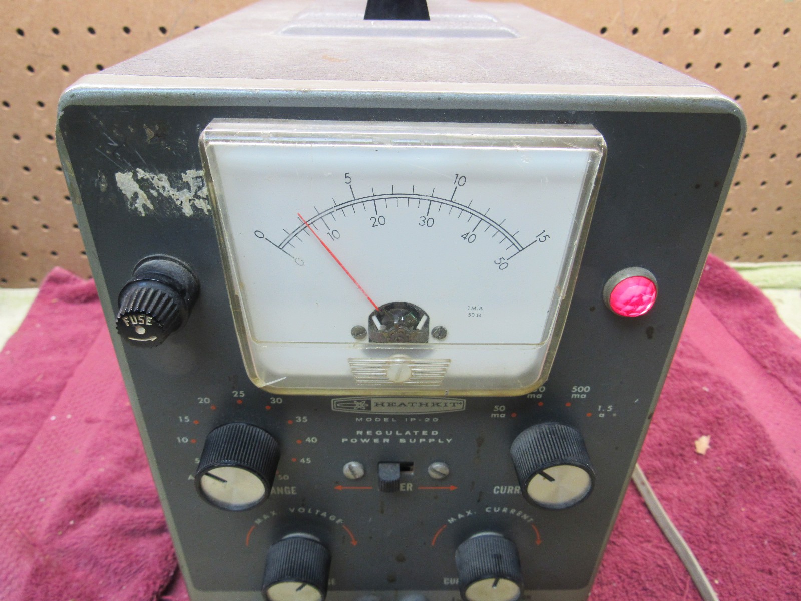 Vintage Heathkit IP-20 Regulated Power Supply for Restoration