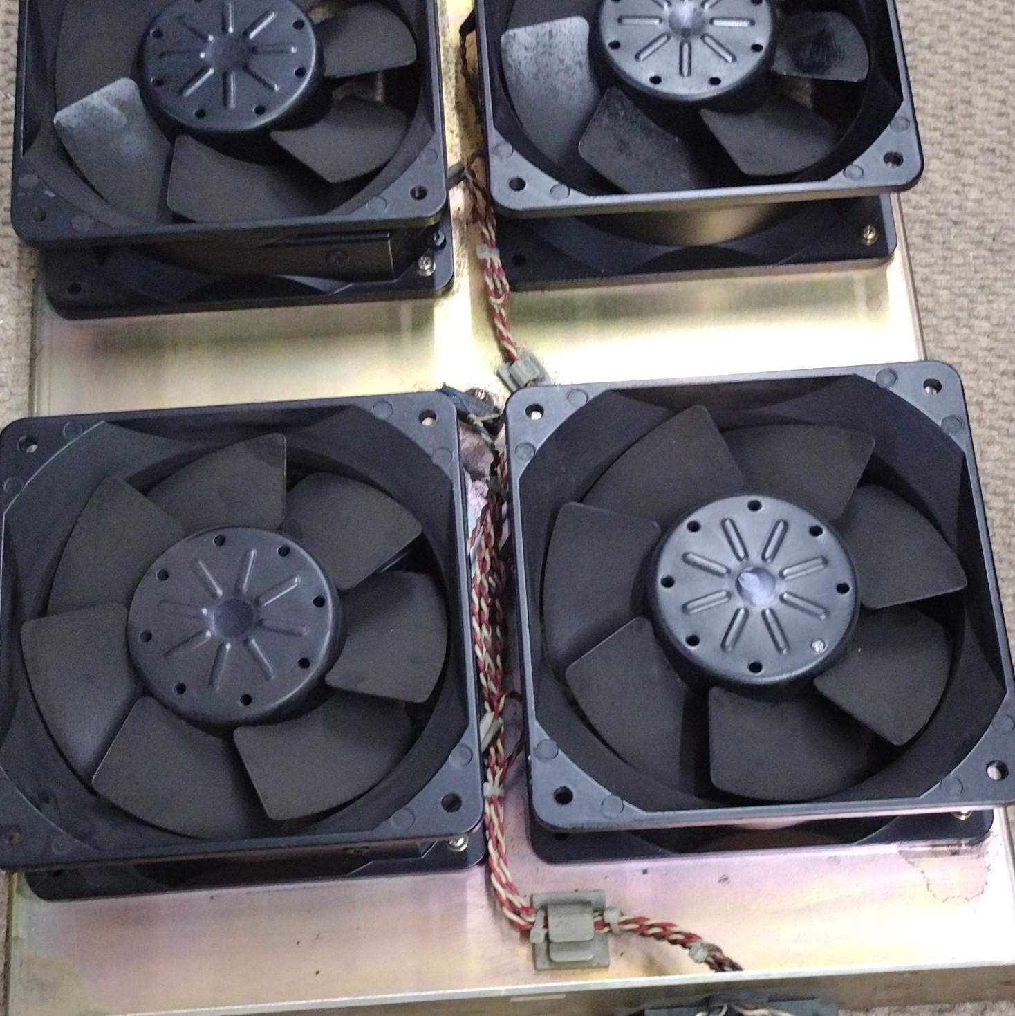 Mitsubishi DWC90C Wire EDM Cooling Fan Tray Assembly | (4) Toyo Fan T655DG