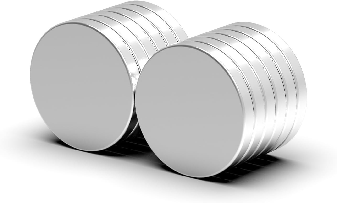 High Strength Neodymium Magnets 0.95 Inch Round Silver for Science Projects