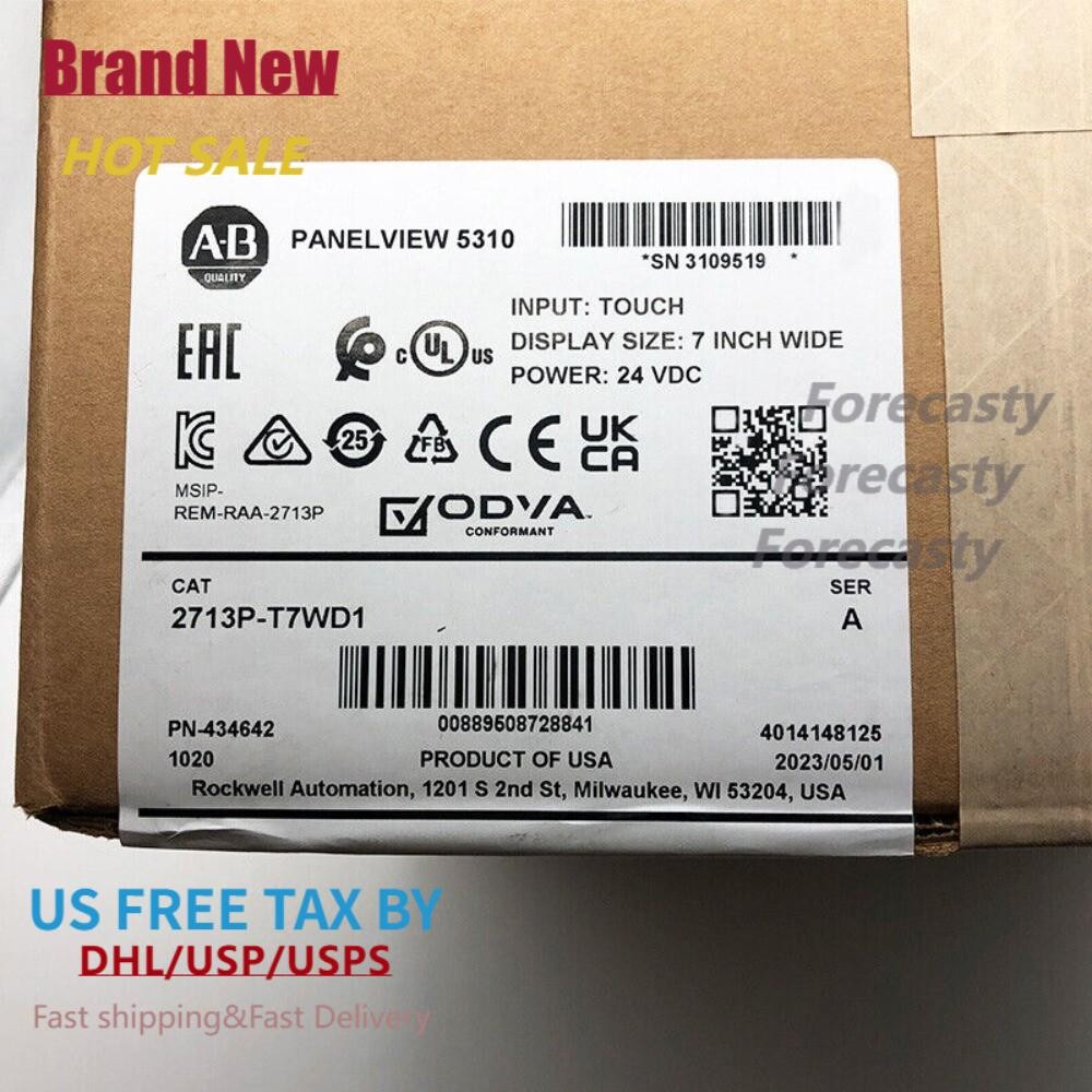 2713P-T7WD1 New AB Sealed PanelView 5310 Graphic Terminal 2713PT7WD1 US FAST