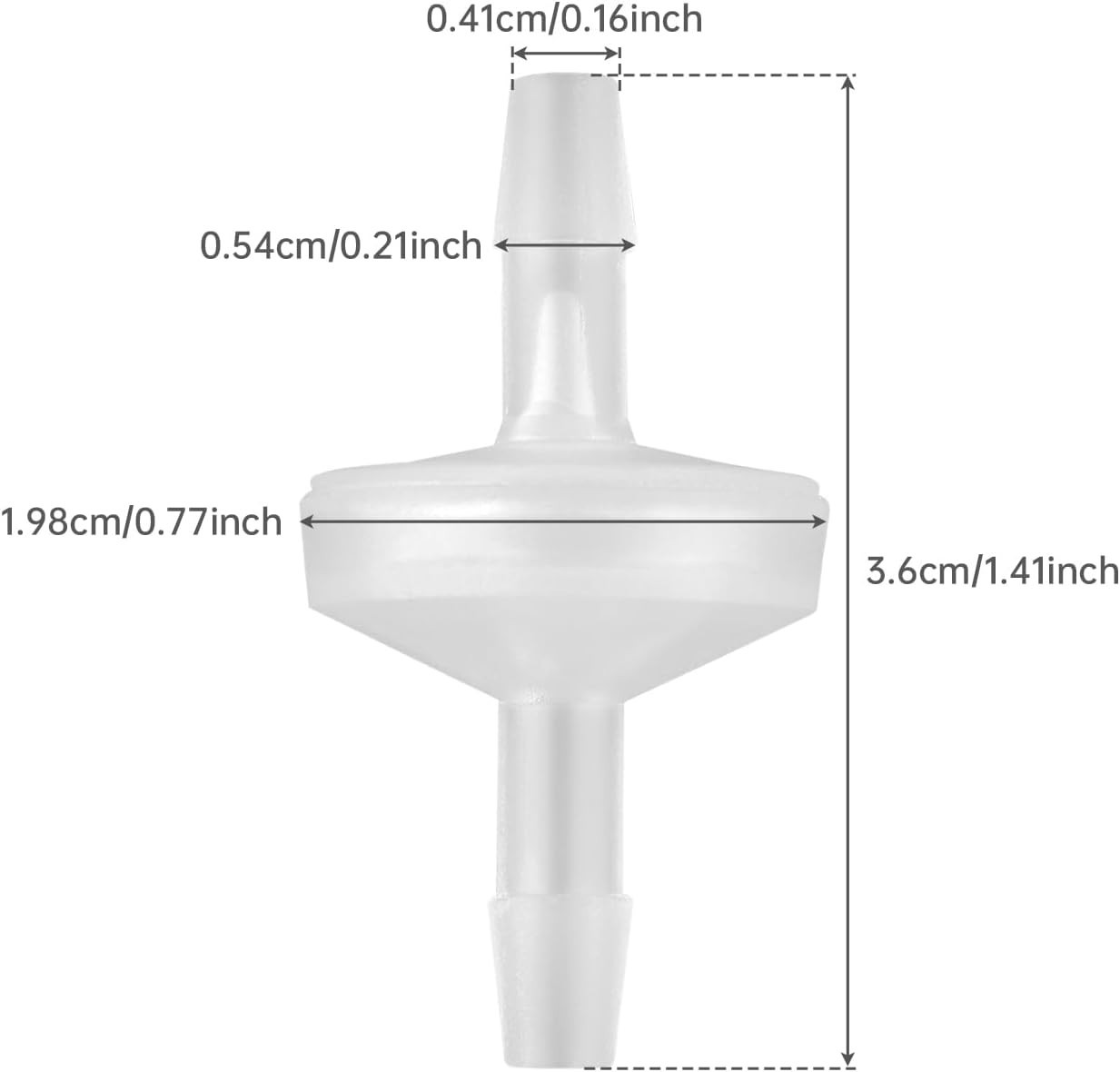 1/4″ Plastic Check Valves 10pcs, One Way Barb Hose Inline Non Return Valve fo…