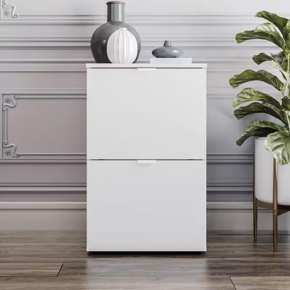 Sacaramento 2-Drawer White Hanging File Cabinet 28.7 In. H X 18.1 In. W X 17.7 I