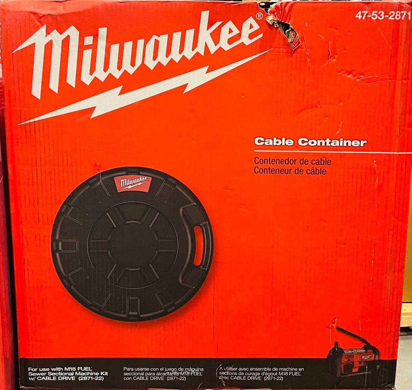 Milwaukee 47-53-2871 Cable Container for Sewer Sectional Machine(Container only)