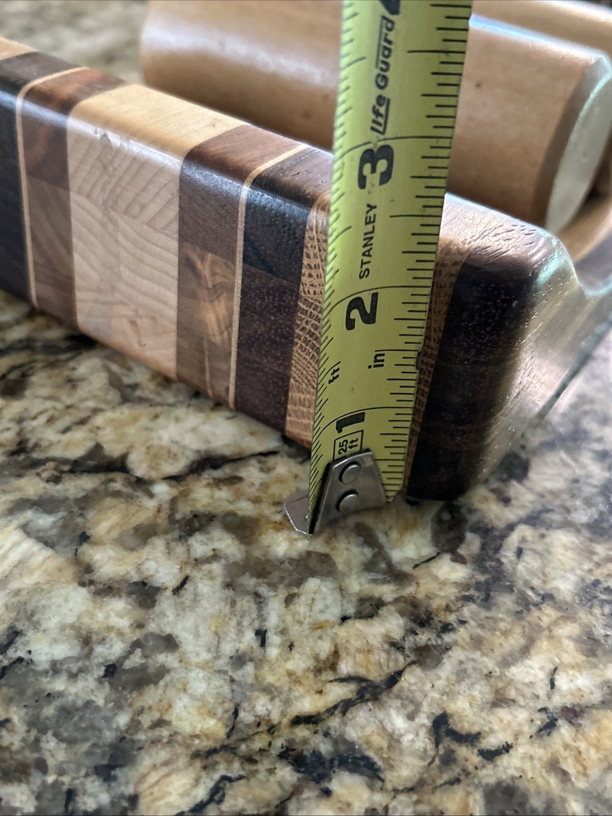 Vintage Hardwood Creations Mail Holder David Levy Davis CA Striped Wood Design