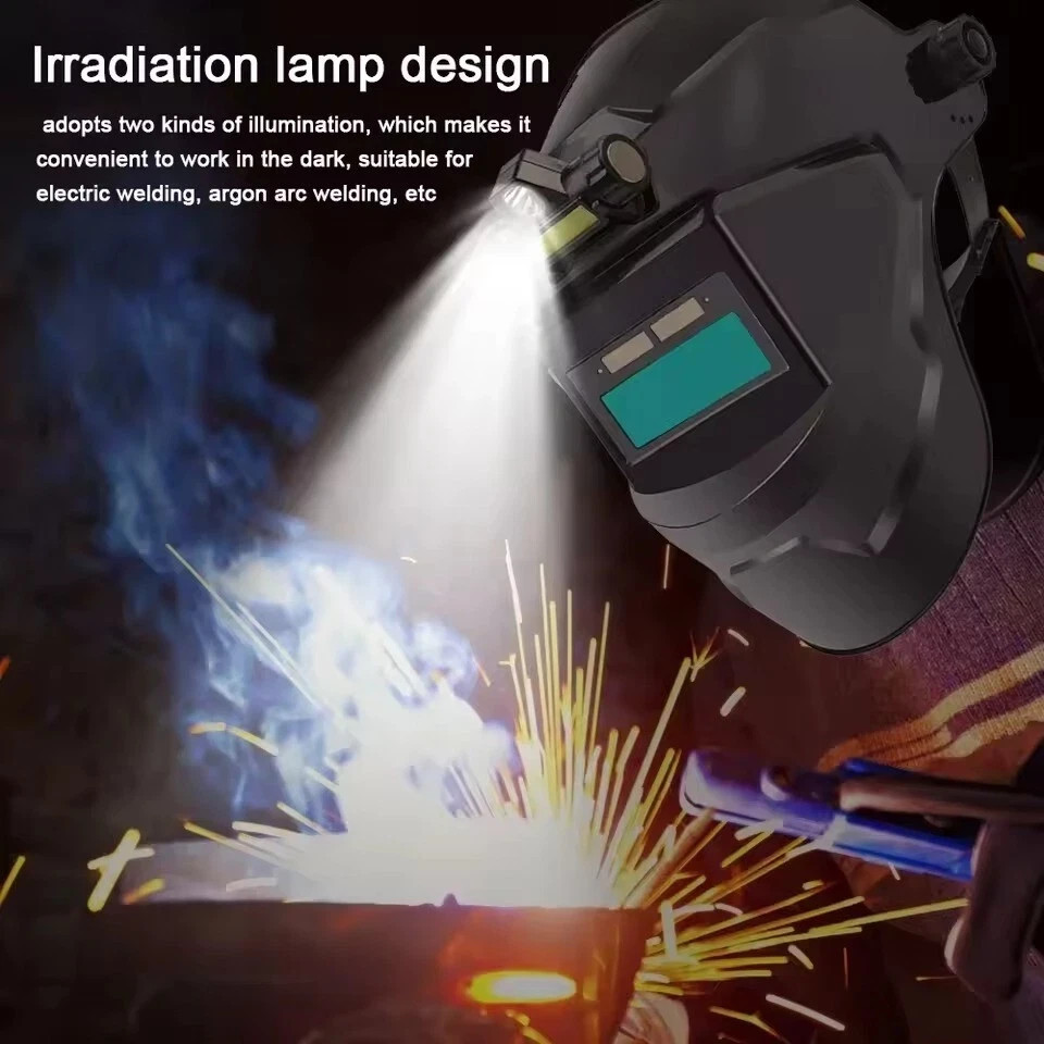 Solar Powered Auto Darkening Welding Helmet – Large View, True Color, High Temp