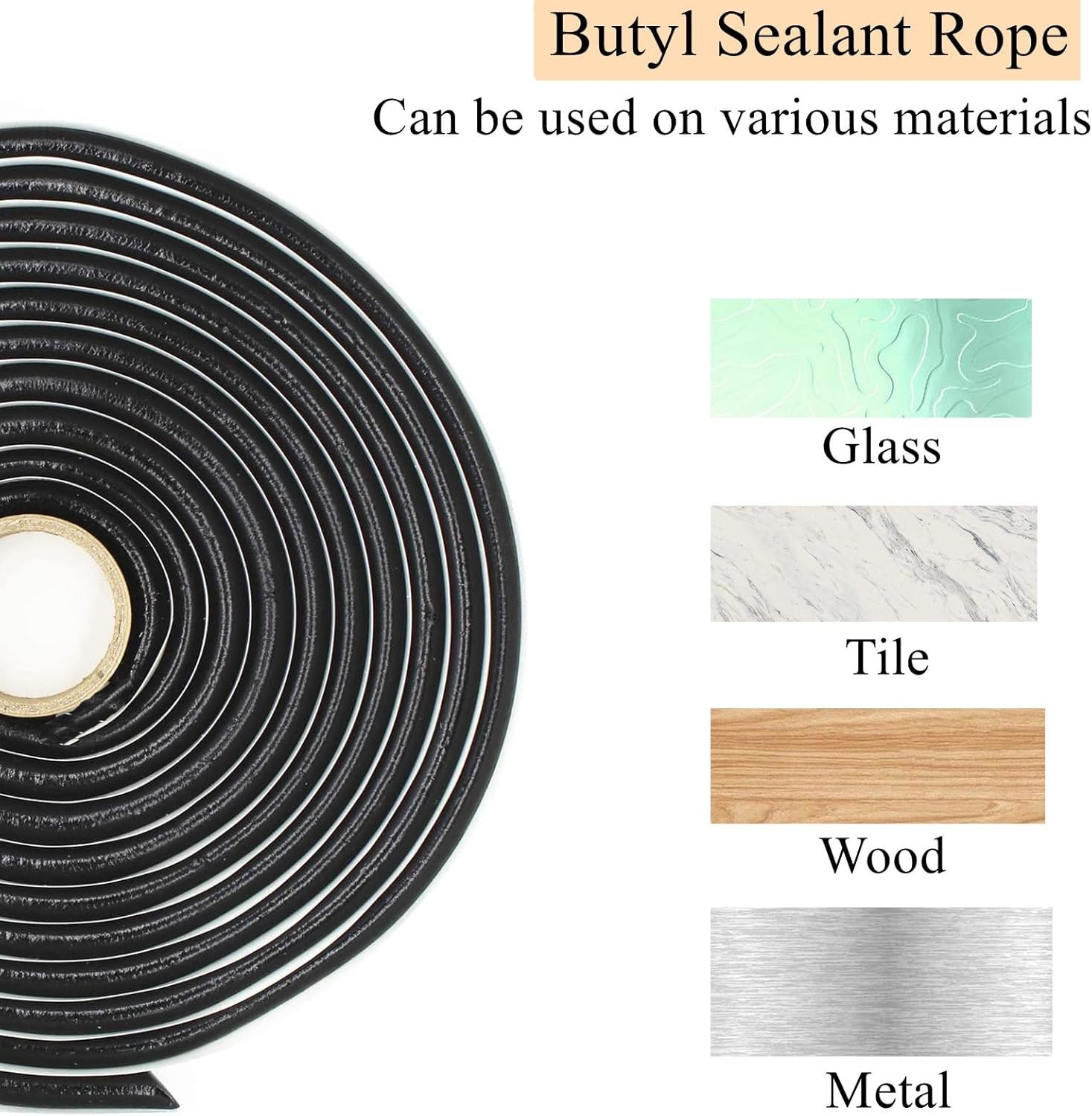 Butyl Tape 13Ft/4M Headlight Waterproof Sealant Tape Butyl Rubber Tape for Se…