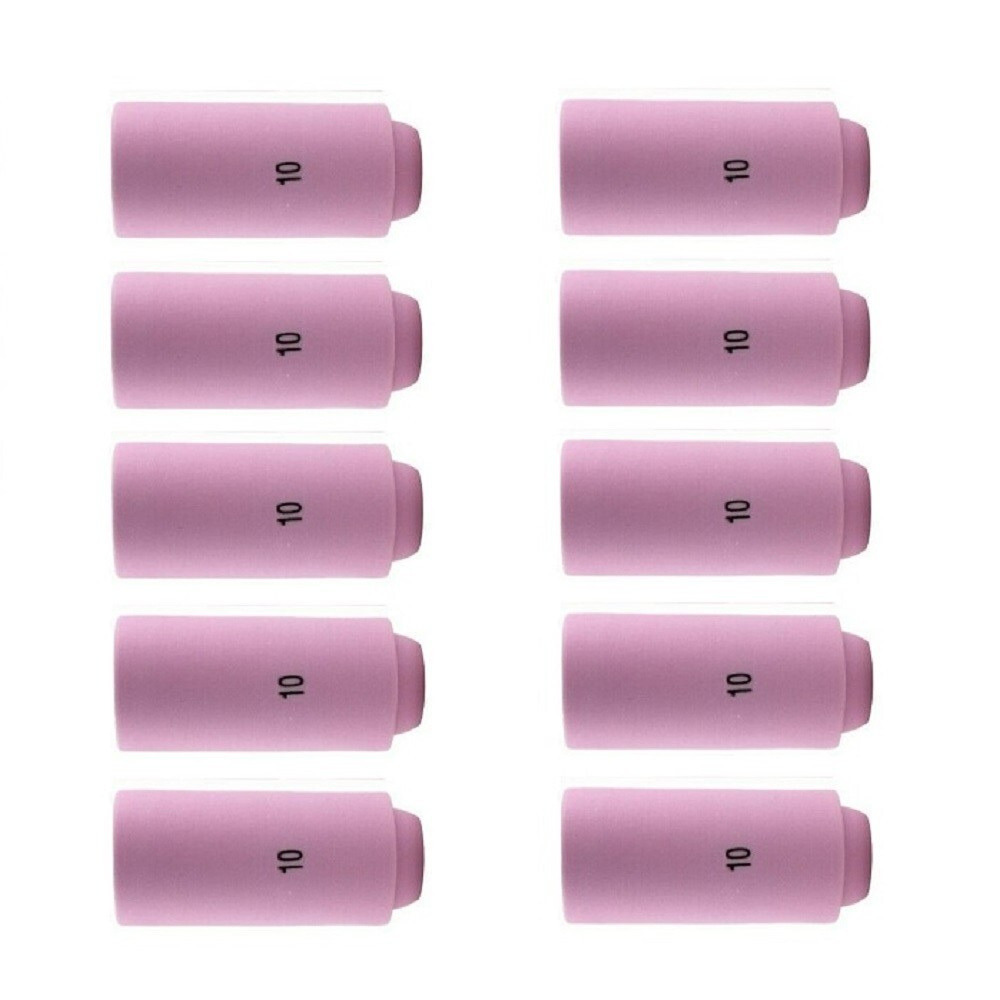 TIG Ceramic Cup 10N45 #10 Welding ALUMINA Nozzle 5/8″ Fits TIG 17, 18, 26 Qty 10