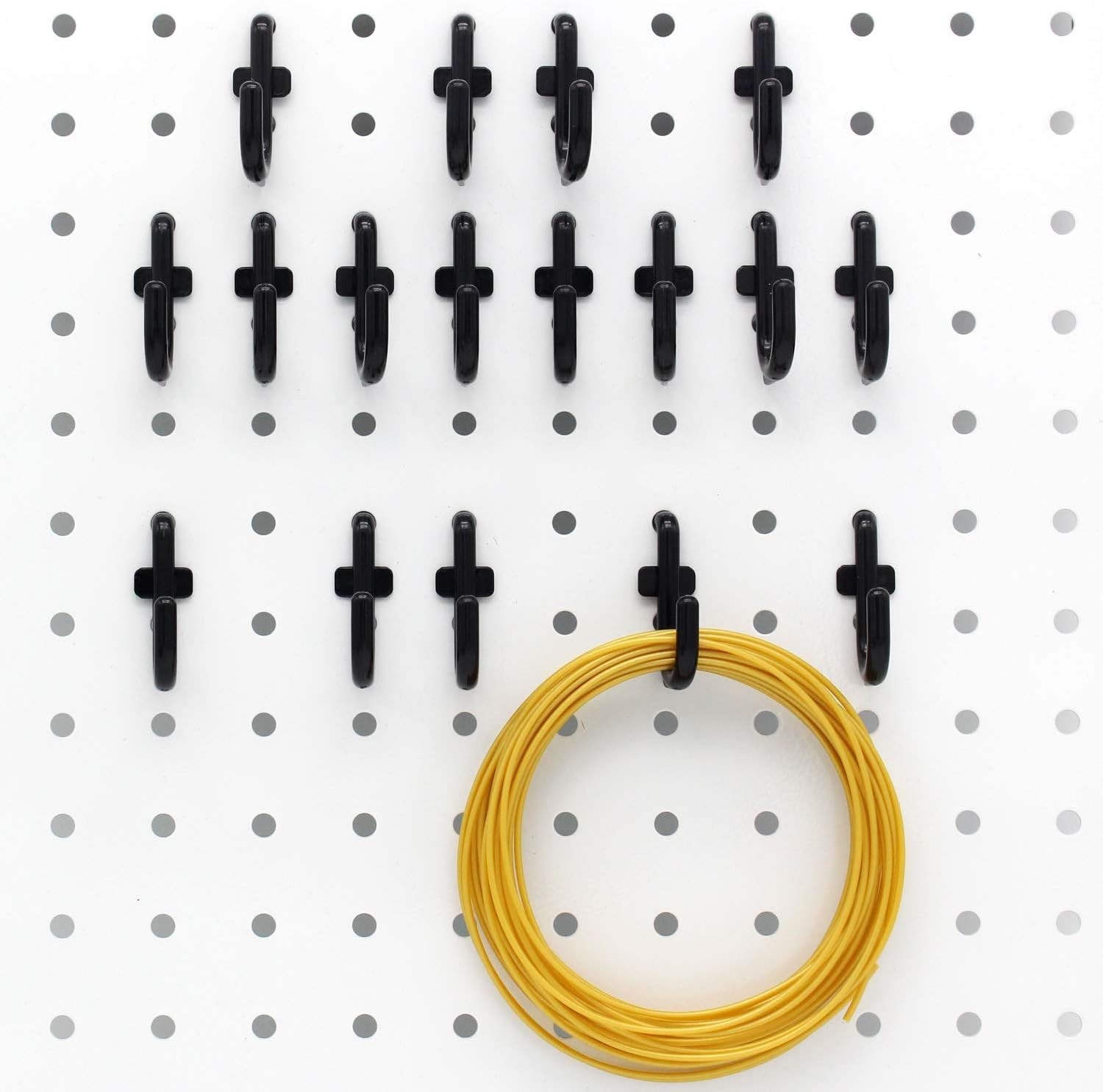 Smooth-Edge 100PC Pegboard Hooks – Easy Install with Black Powder-Coated Finish