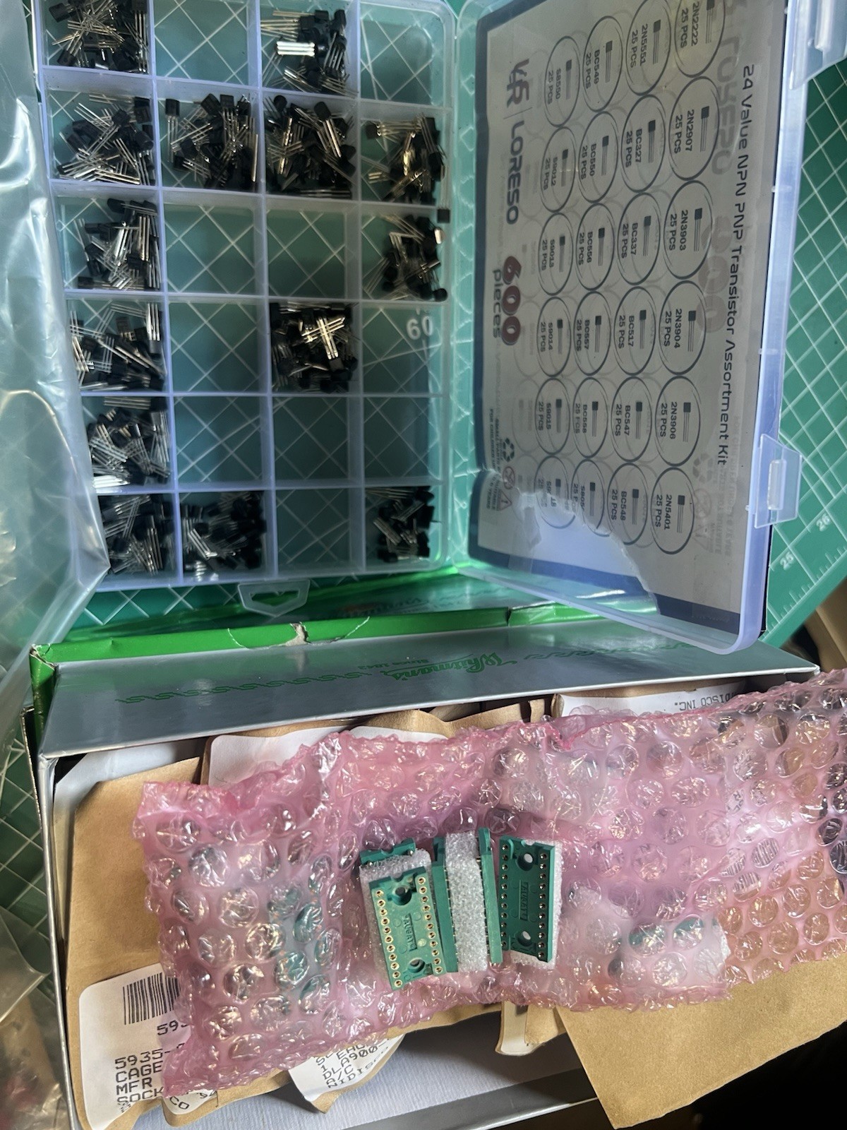 HUGE 11lb Lot Of Electronic Components NOS