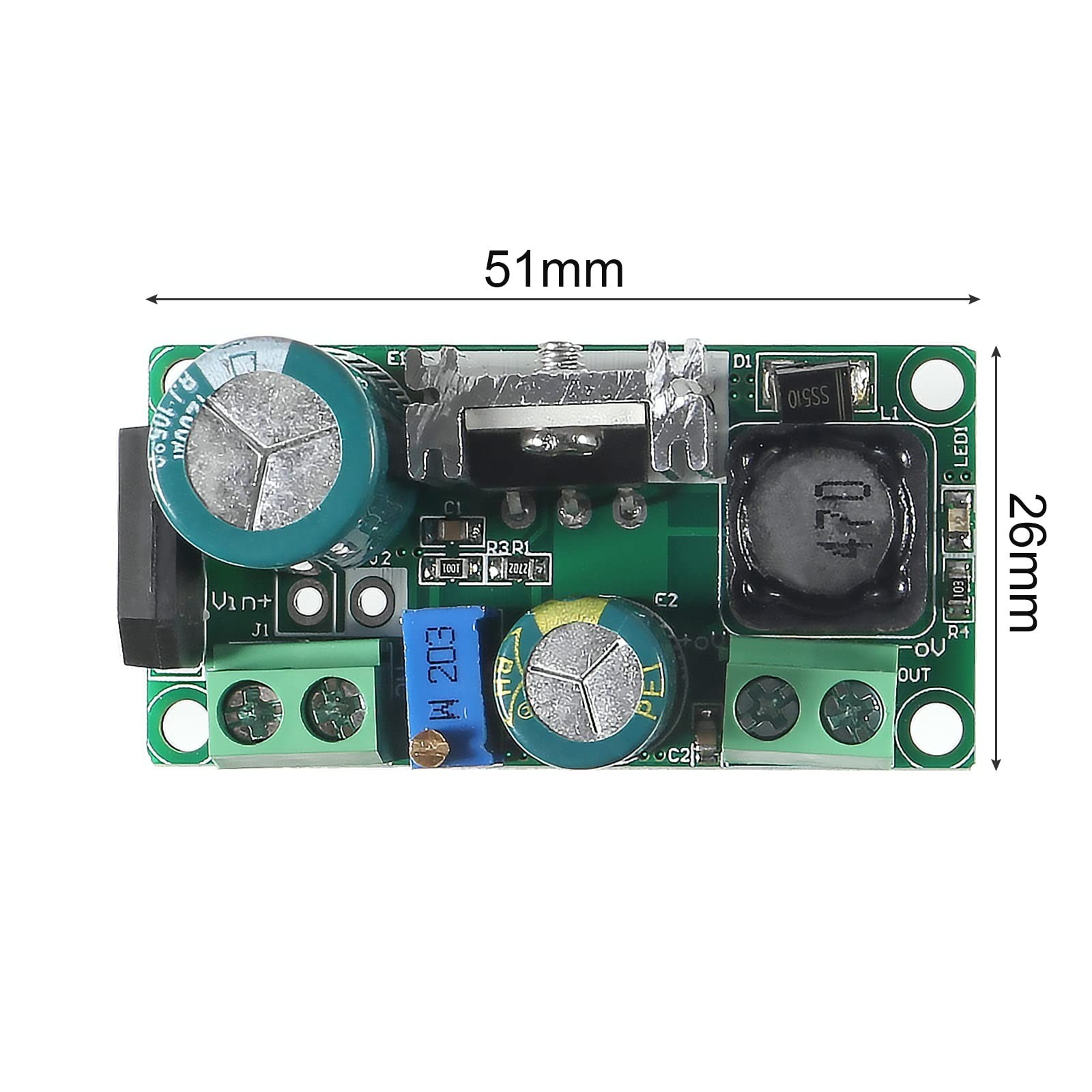 8pcs DC Step Down Buck Converter 5-30V to 2.5-35V Voltage Regulator 2A Module