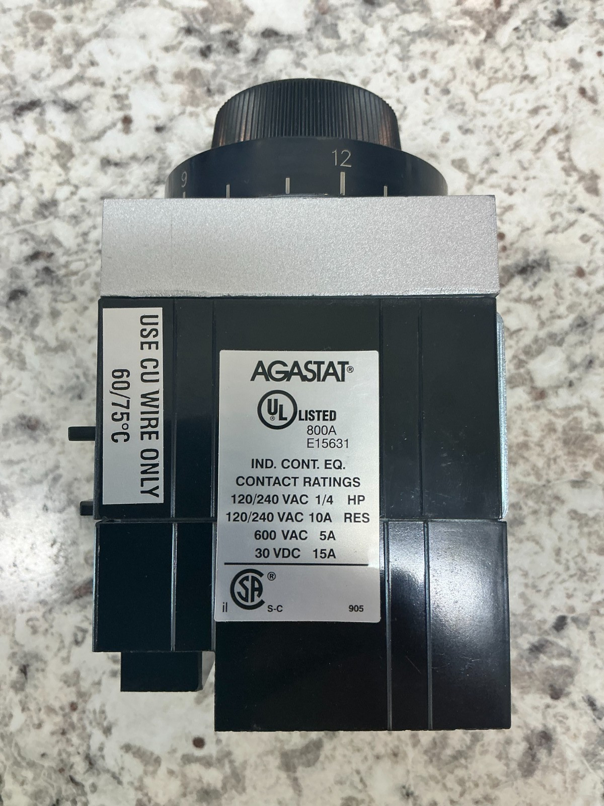 *FREE SHIP* Agastat 7012AC, 1423157-5 Timing Relay 1.5-15 Seconds 120V 60HZ NEW