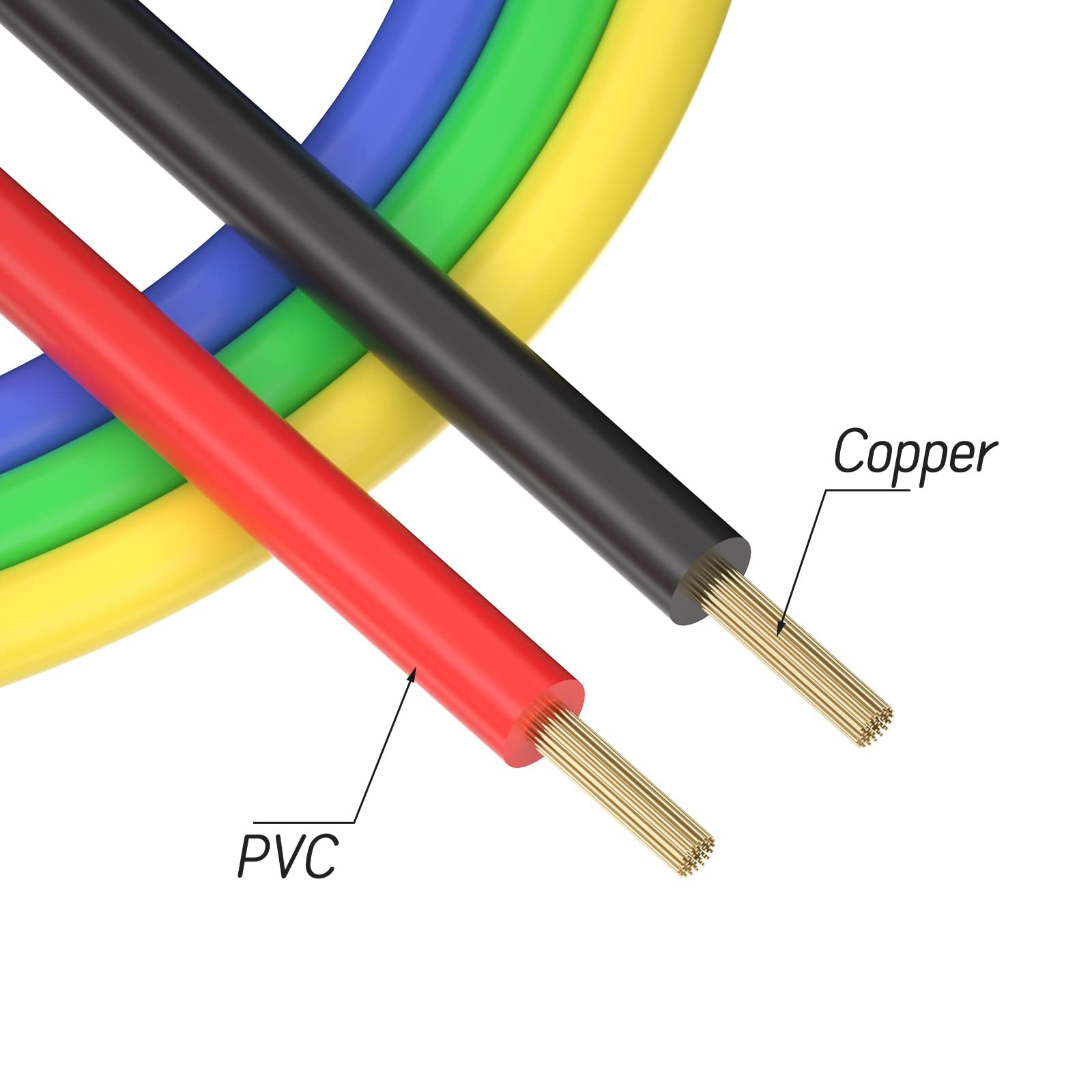 5PCS 4mm Stackable Banana to Banana Plug Test Leads 3.3ft/1m