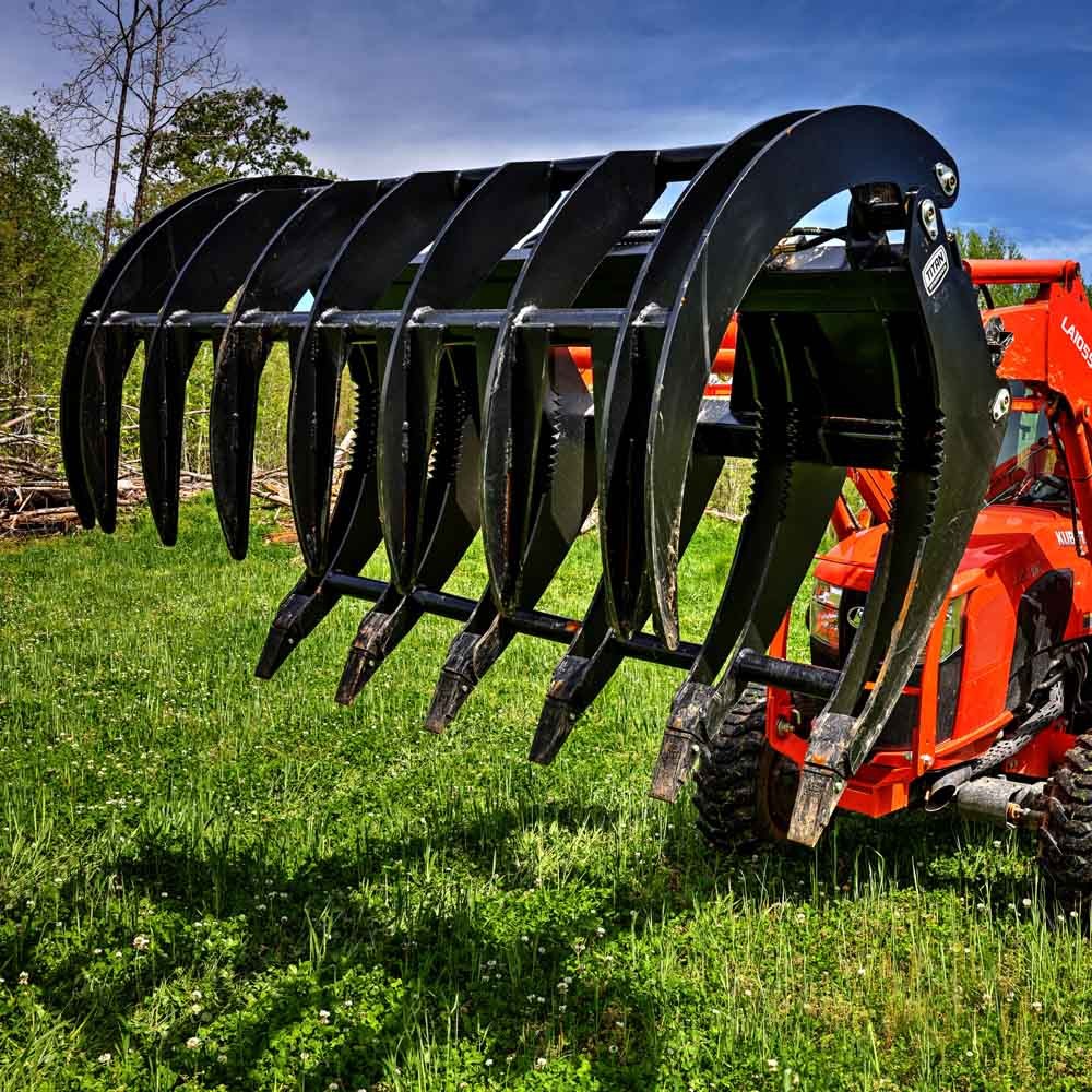 Titan Attachments Extreme Skid Steer Root Grapple Rake Attachment 60″ Universal