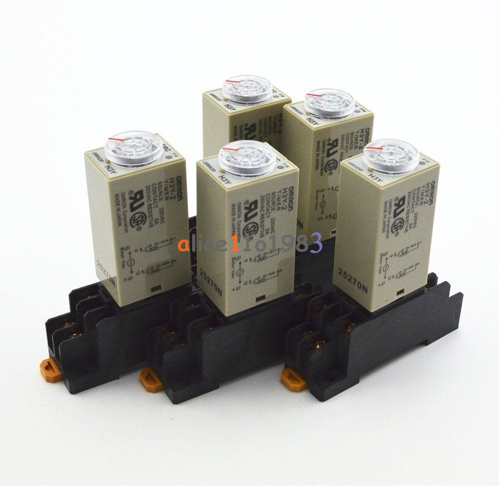 DC 12V 5A 8 Pins DPDT H3Y-2 0-30 Minutes Timer Time Relay Delay with Base