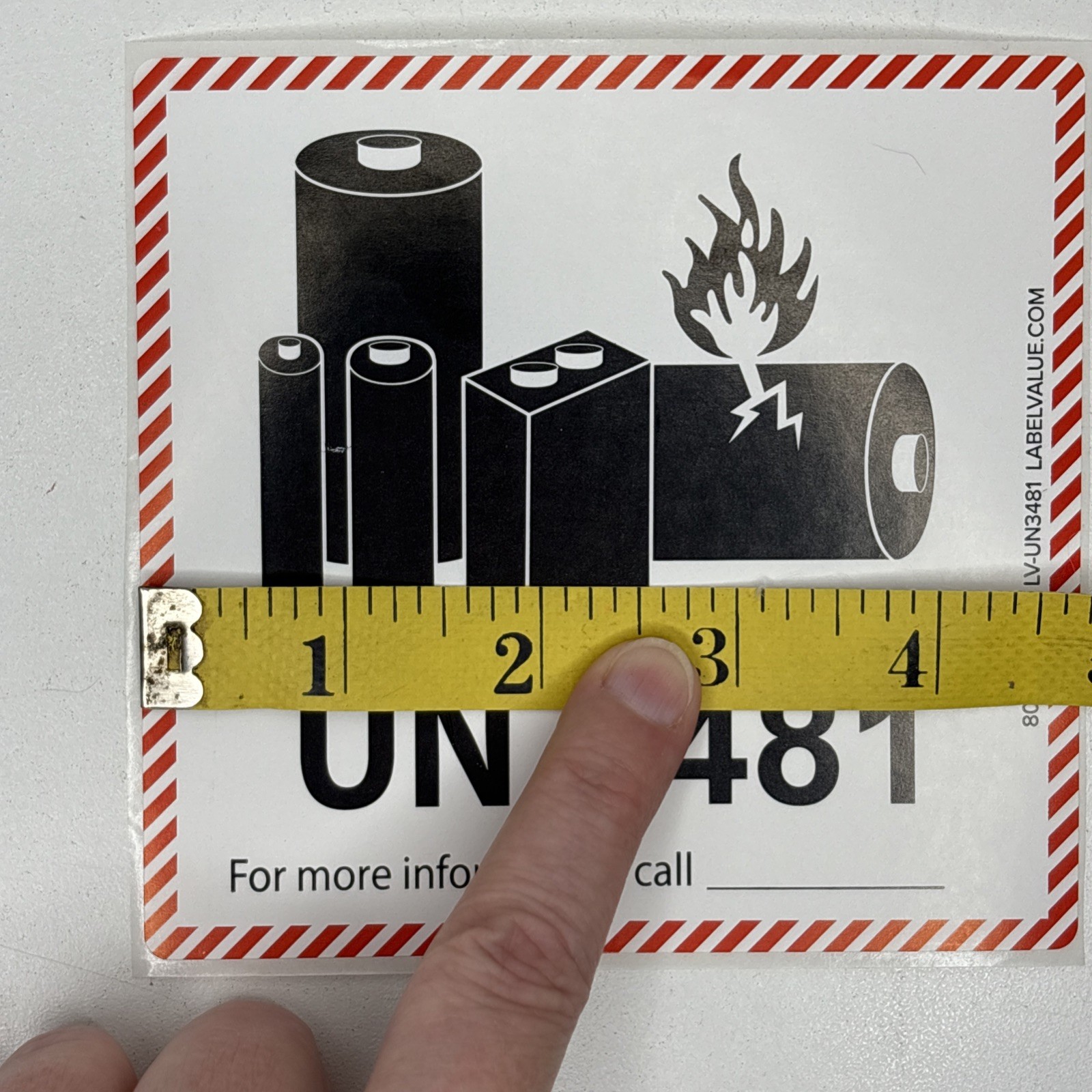 UN3481 Lithium Ion Battery Shipping Labels Stickers Lot of 6 4.75X4.5 inch