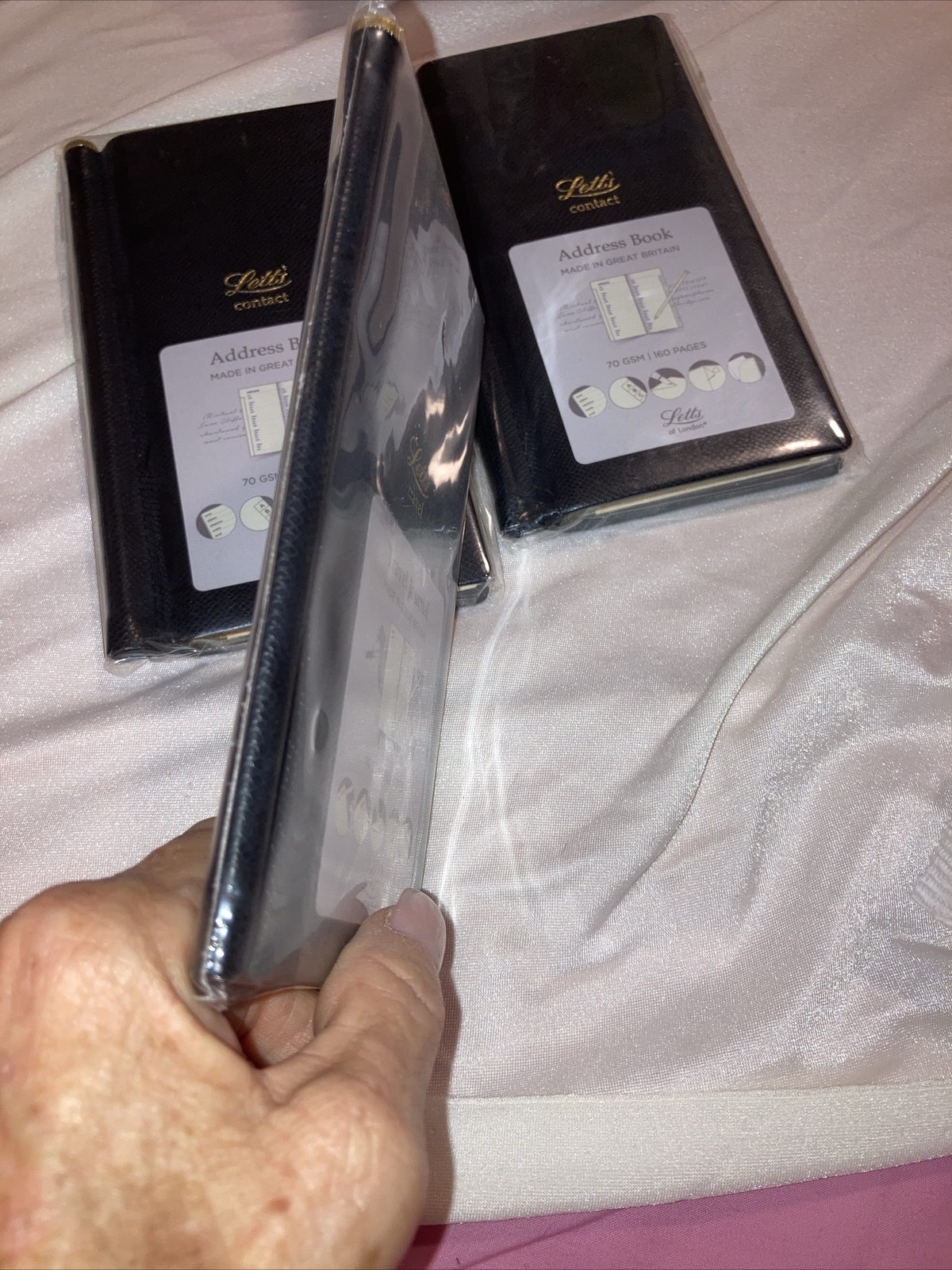 Lett’s of London UK Black Bonded Leather Journal 3×6 Vintage NOS SEALED 160 Pgs.