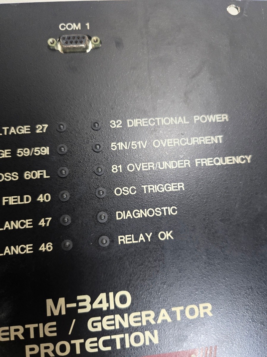 Beckwith Electric M-3410 Intertie Generator Protection Relay Front