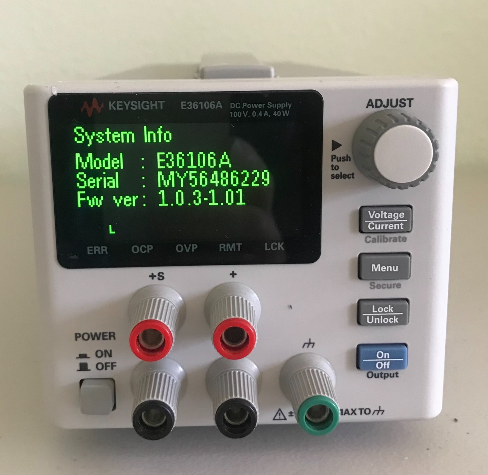Keysight E36106A 40W DC Power Supply 100V / 0.4A