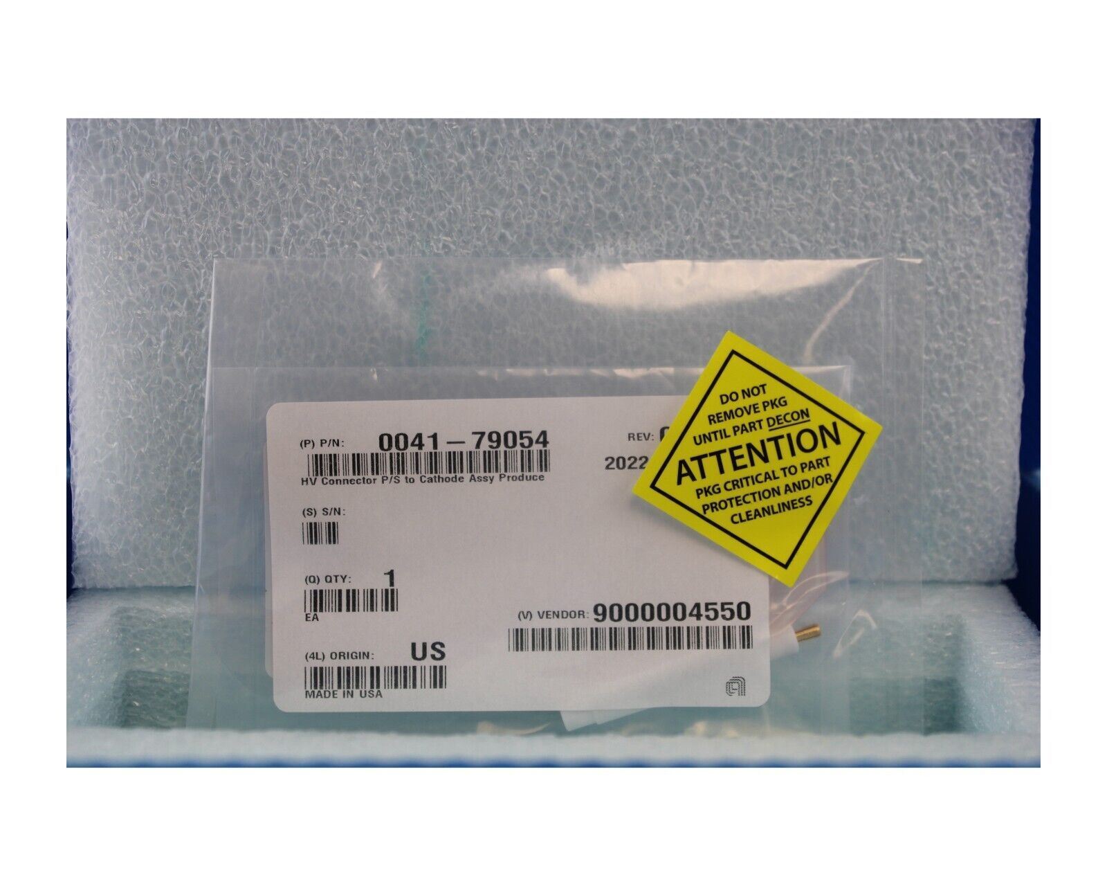 APPLIED MATERIALS 0041-79054 HV CONNECTOR P/S TO CATHODE ASSY PRODUCE