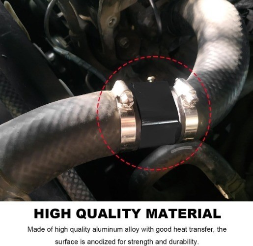 Universal 40mm Radiator Sensor Adapter with 2 Hose Clamps, Water T Color: 40mm