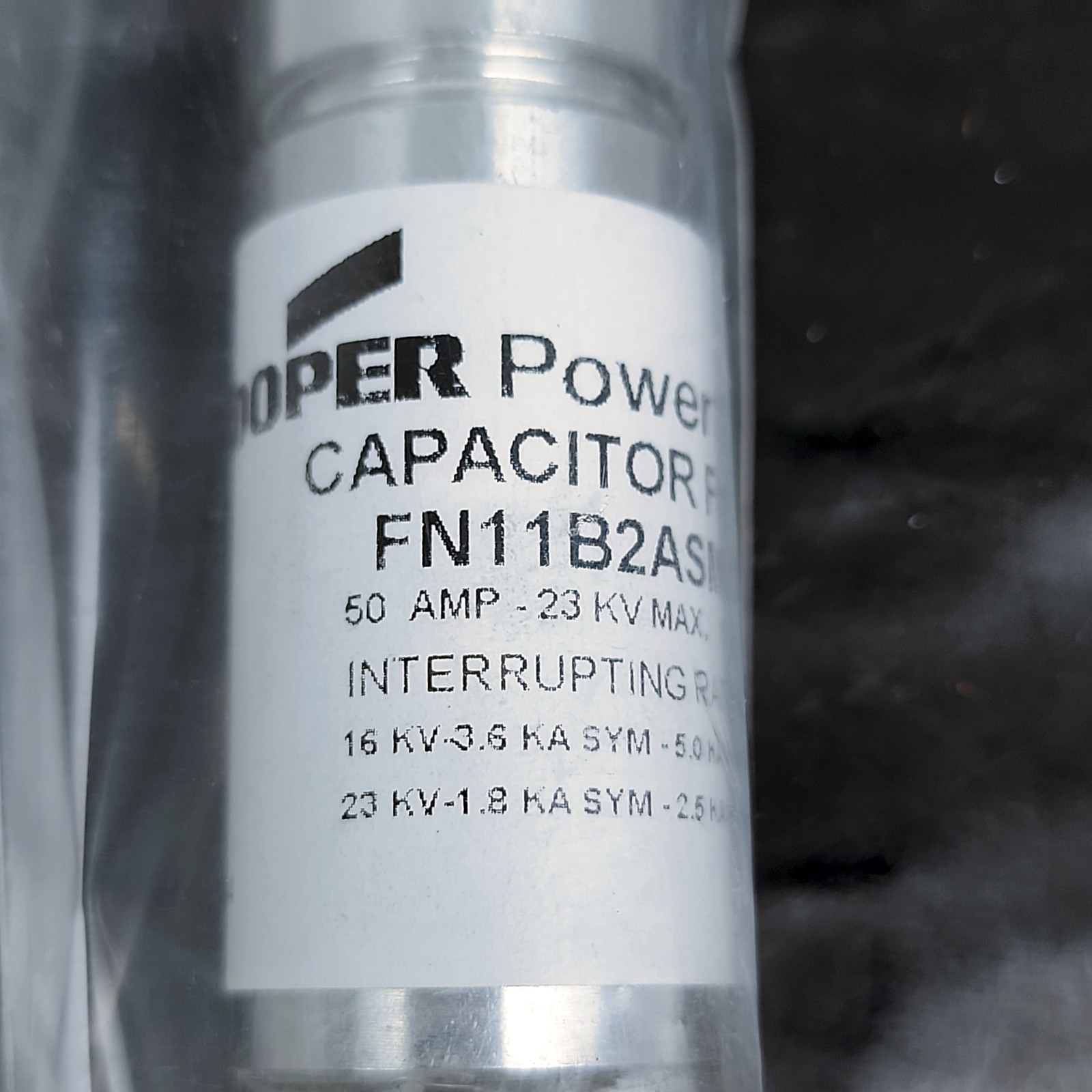 EATON COOPER Power FN11B2ASMC Capacitor Fuse 50Amp 23kV Max 15kJ NEW ⚡