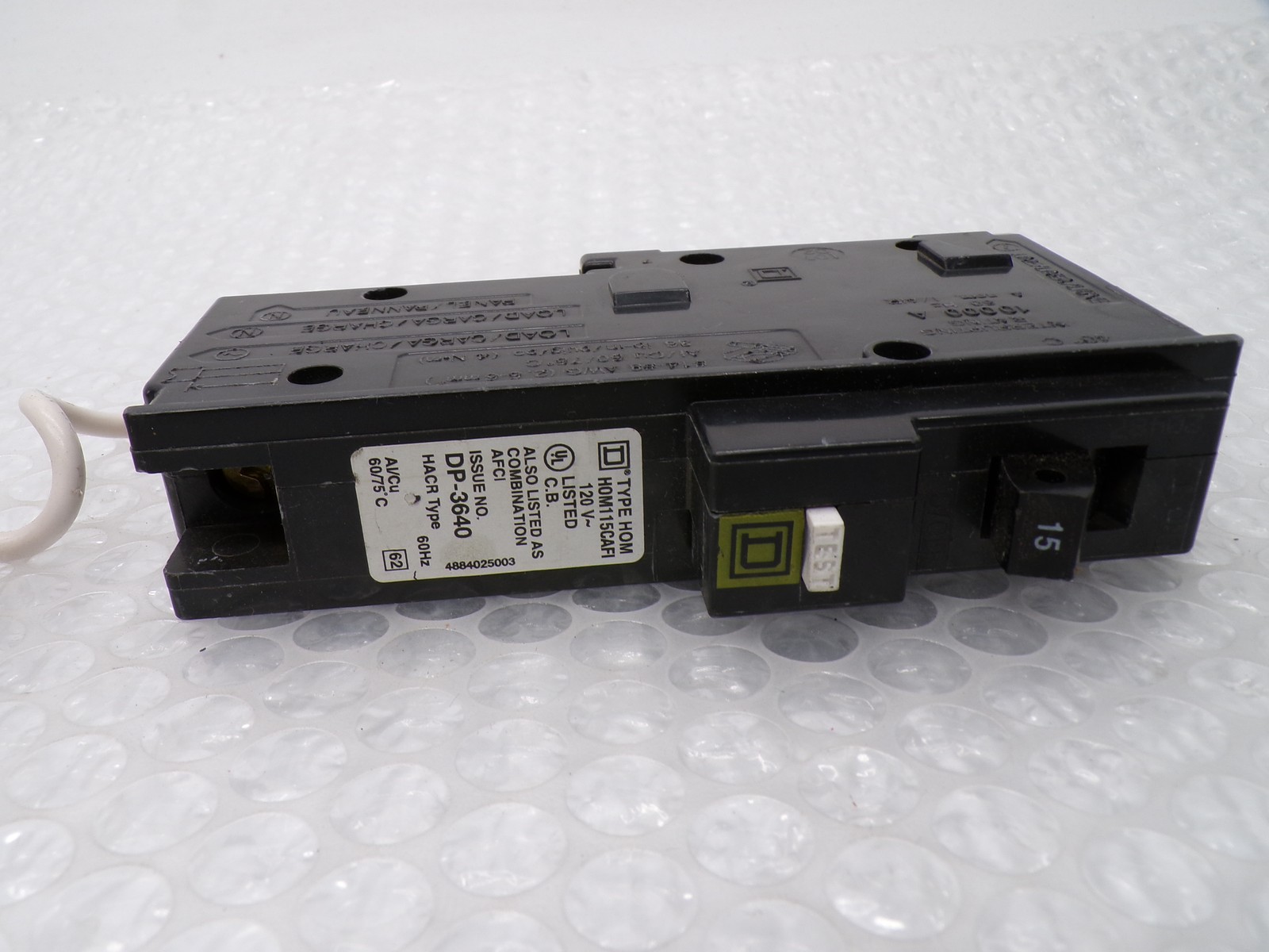 SQUARE D HOM115CAFI BREAKER 1POLE 15AMP NSNP