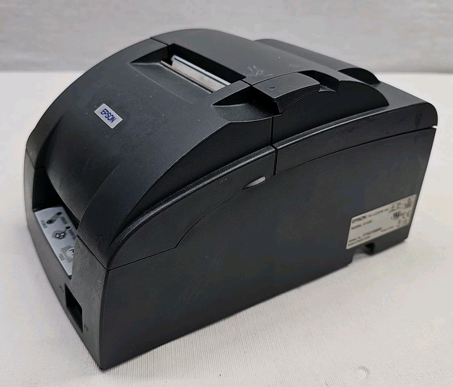 Nice Epson/Micros TM-U220B Receipt Printer with Power Supply Ethernet M188B