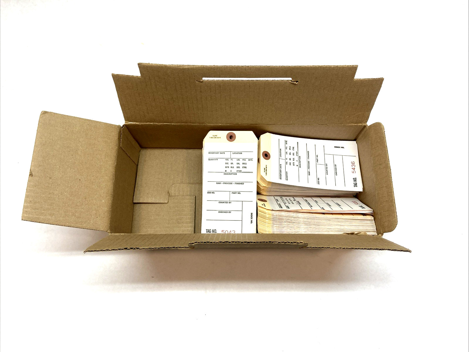 ULINE S-6470-A 3-Part Inventory Tags Adhesive #5000-#5499 BOX OF 243 TAGS