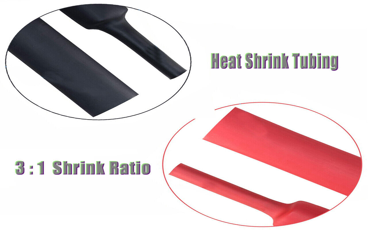 1/4″ 3/4″ 3/8″ 1/2″ 3:1 Heat Shrink Tubing Adhesive lined/Electrical wire sleeve