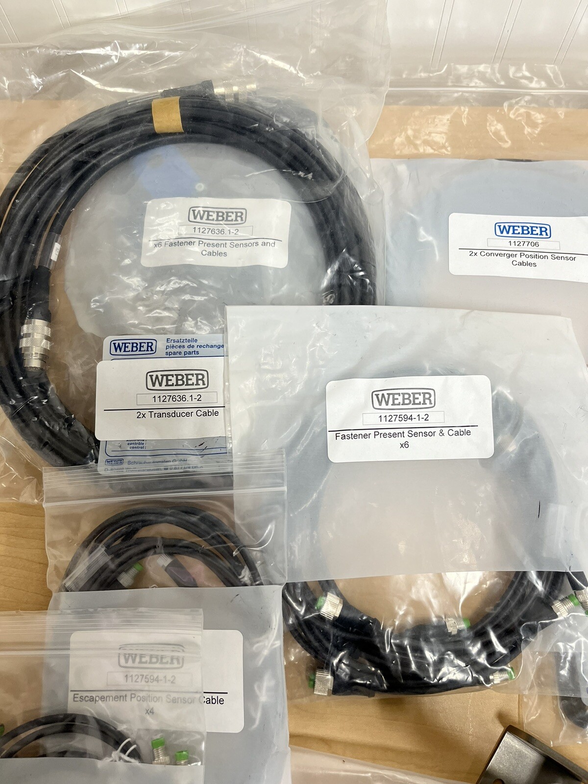Weber Pneumatic Automatic Feed Screwdriving Bundle Lot – Cables, Sensors, etc.