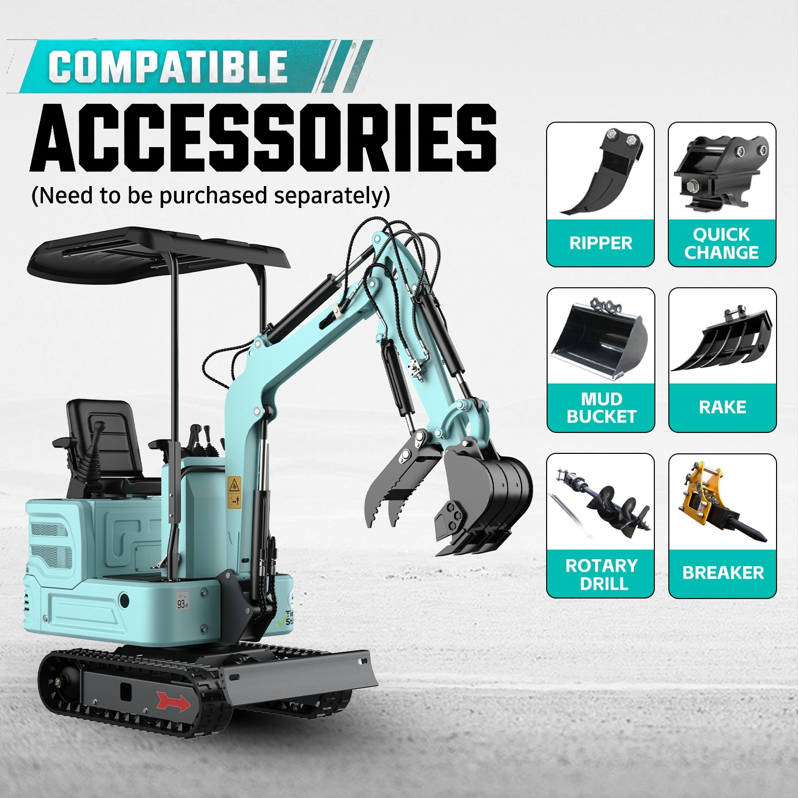 1.4 Ton Mini Excavator KUBOTA Diesel Digger Pilot System Hydraulic USA STOCK