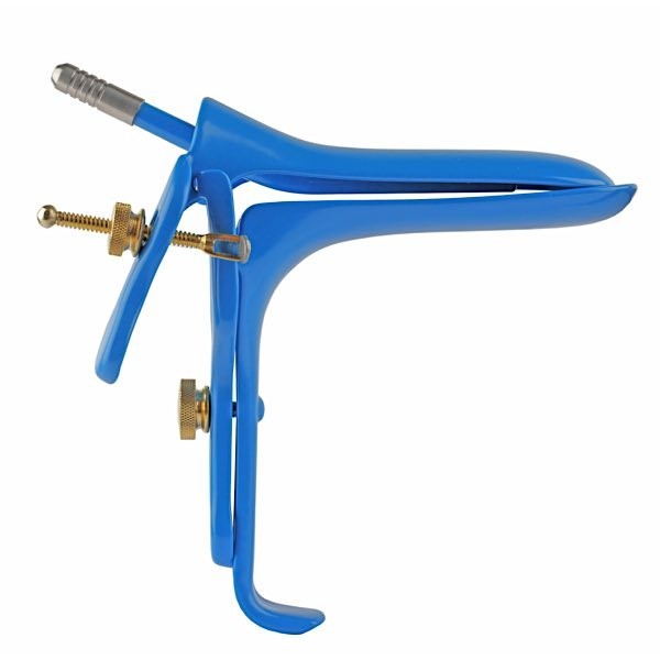 Grave Vaginal Speculum – Blue Teflon Coating W Suction Tube