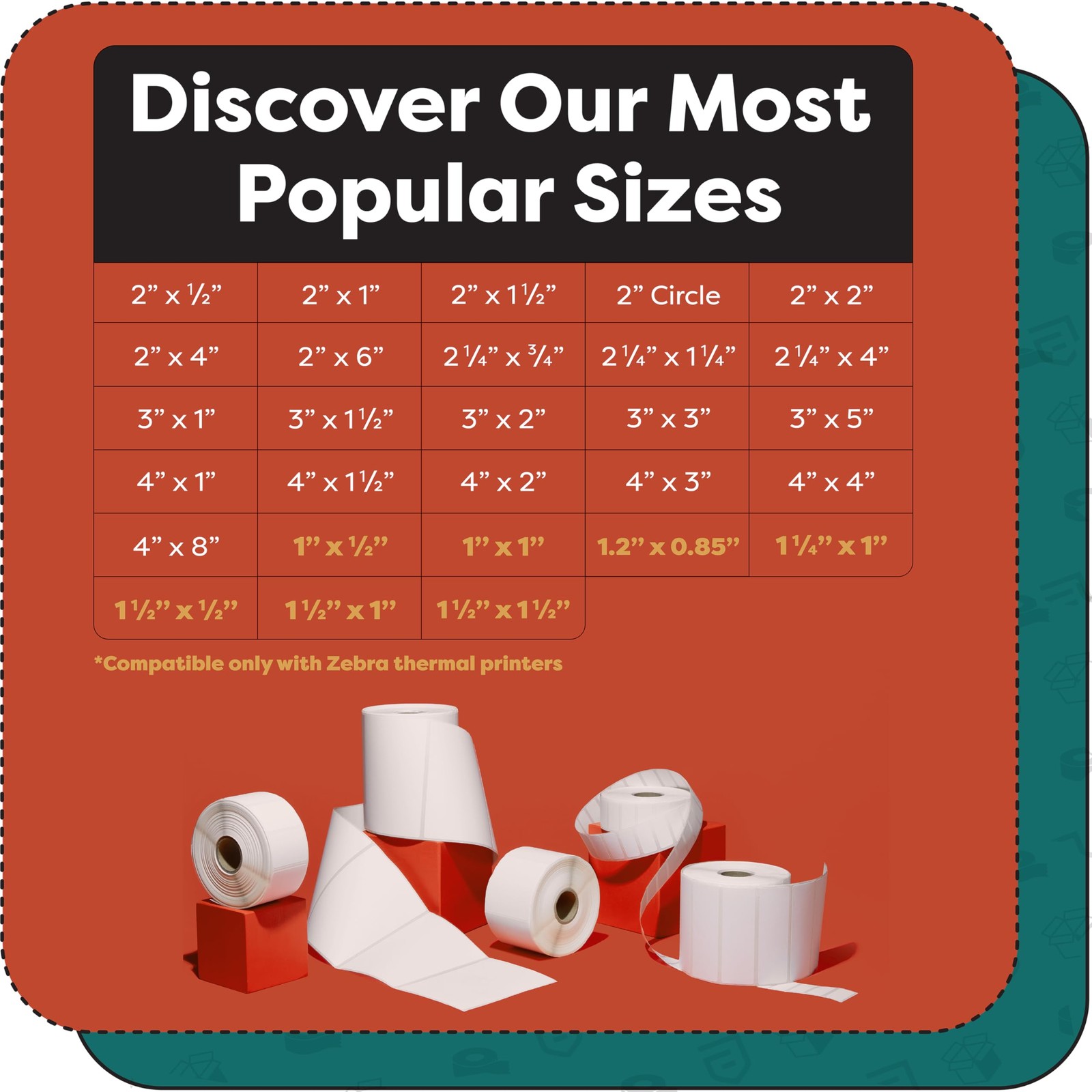 2″ x 1″ Direct Thermal Labels for UPC, Address, Rollo, Zebra Printers (12 Rolls)