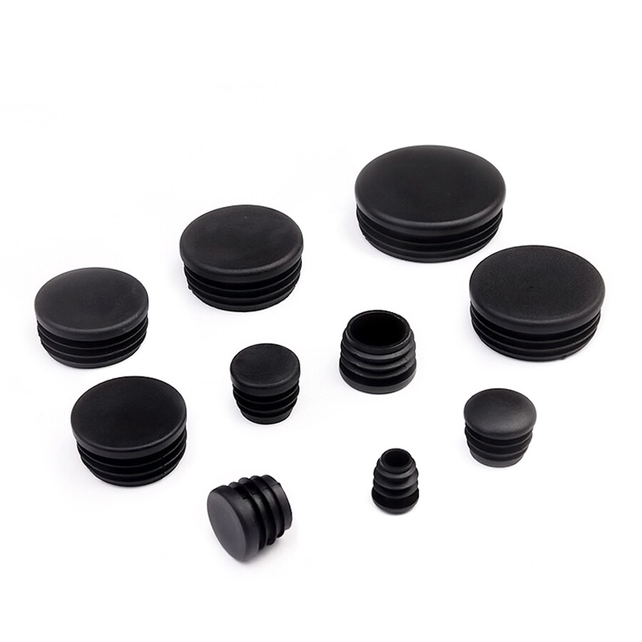Round Plastic Black Blanking End Cap Caps Tube Pipe Inserts Plug Bung 12~100mm