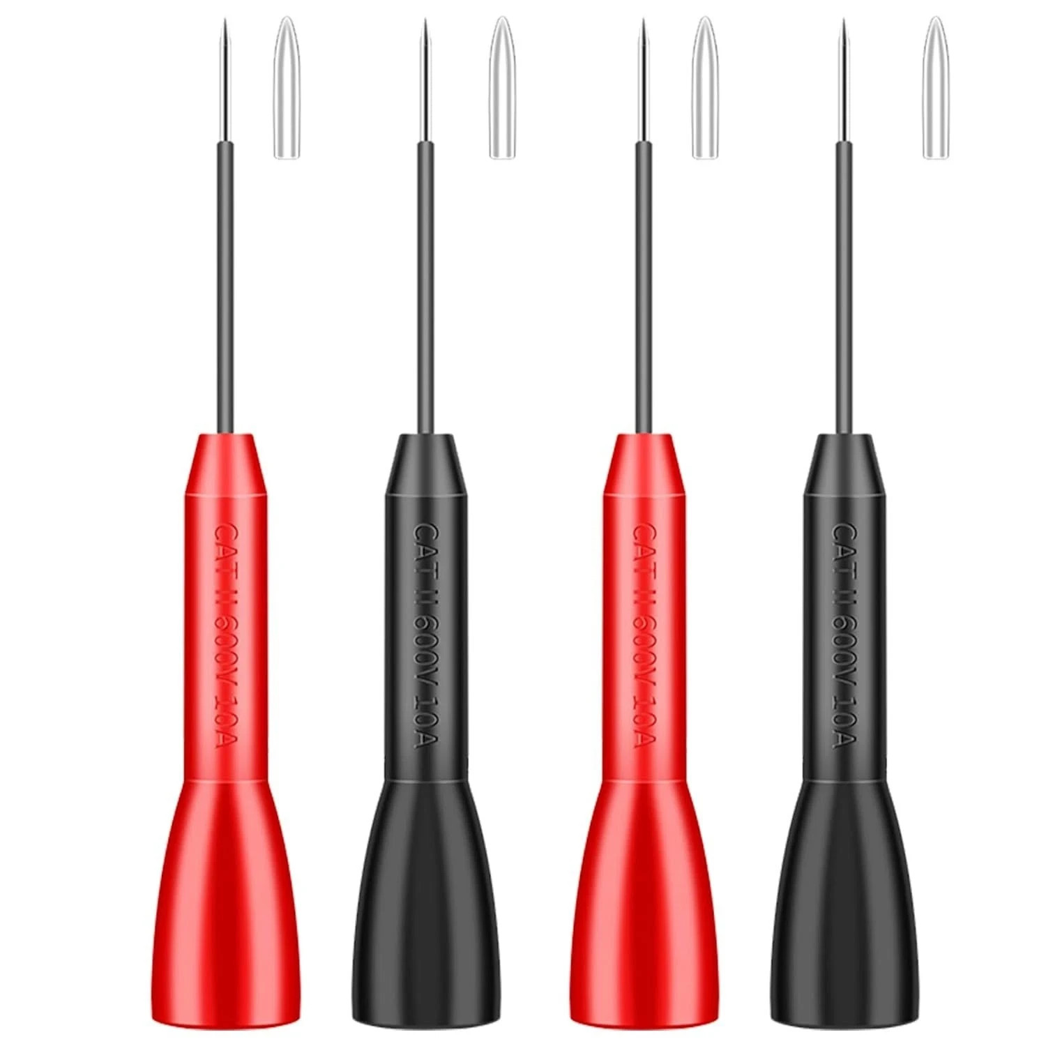 4 Pack 2mm Needle Probes for Fluke & Multimeters – Insulation-Piercing, 600V…