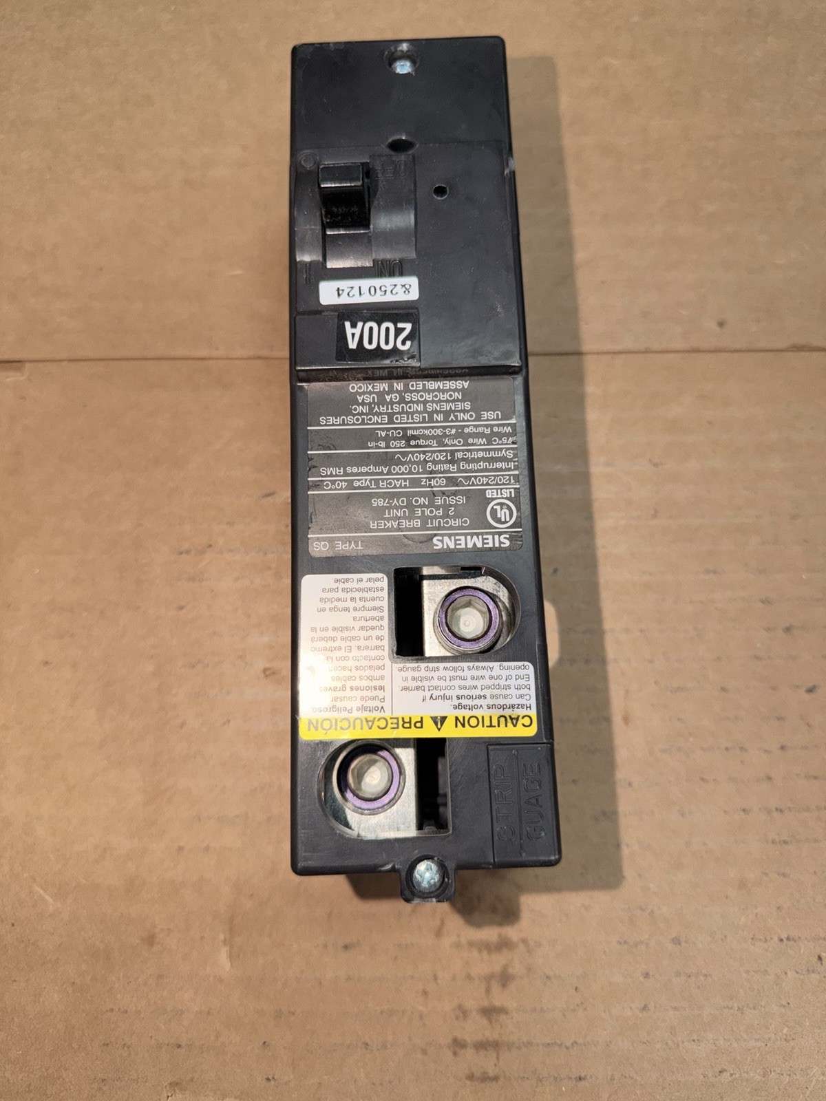 Siemens QS2200 200 Amp 10kA @ 240 Vac 2 Pole Circuit Breaker – NEW TAKE OUT