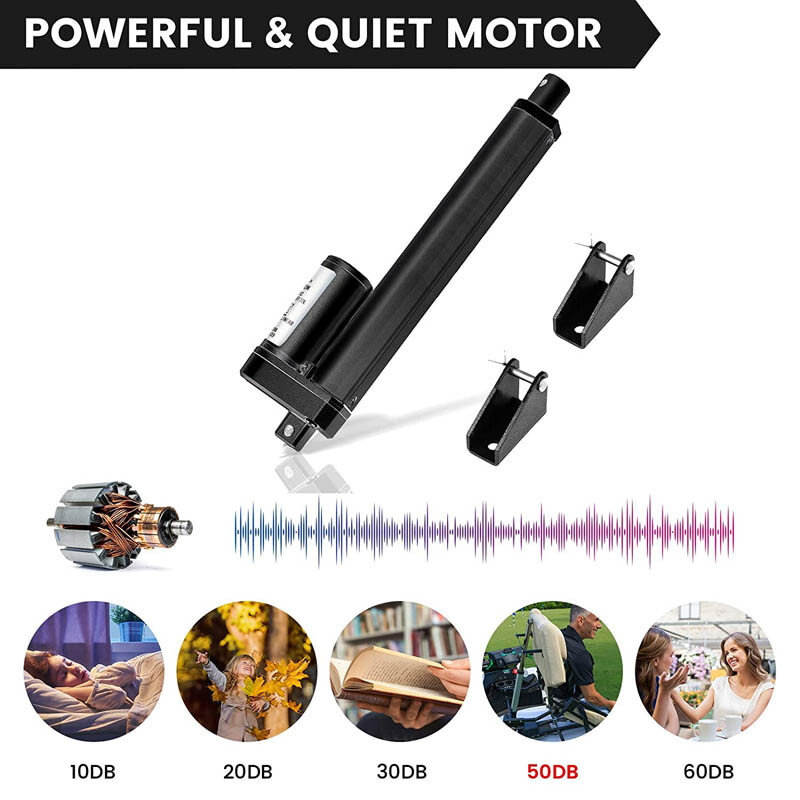 DC 12V 3000N 660lbs Linear Actuator Heavy Duty Stroke 2″~40″ 1000MM Waterproof
