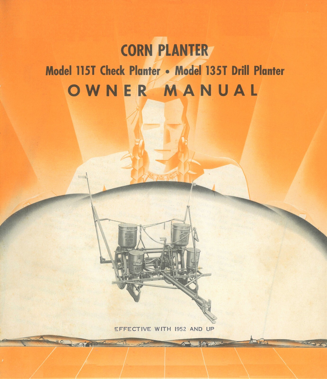 NEW CO-OP Black Hawk Models 115T & 135T Corn Check Drill Planter Owner’s Manual