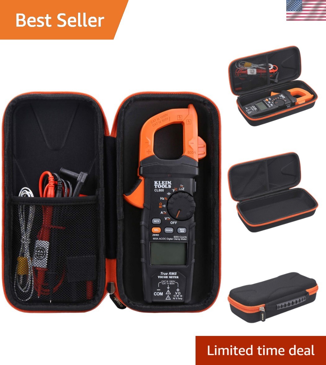 Portable Hard EVA Case for Klein Tools CL800/CL810/CL700 Digital Clamp Meters