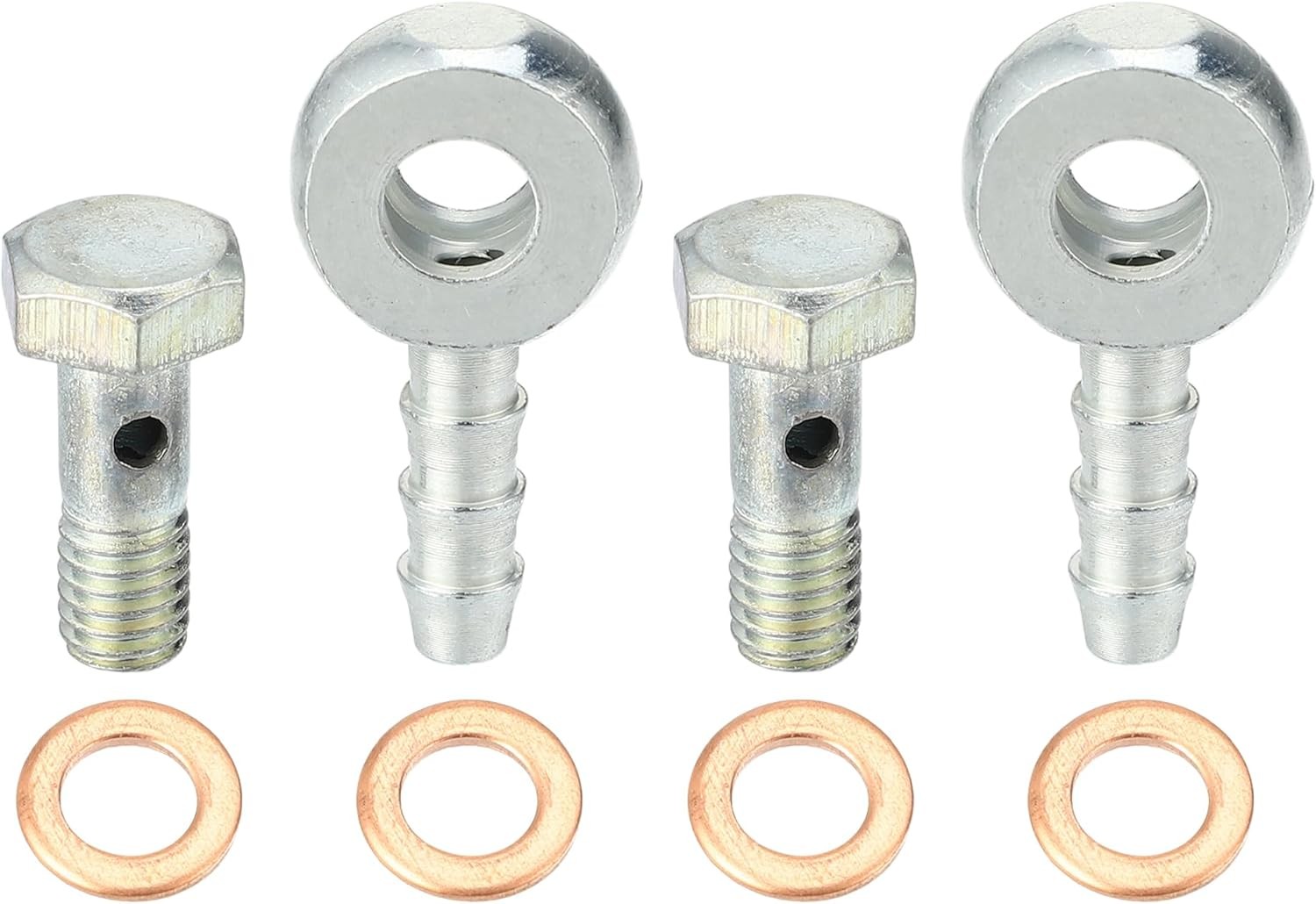 6mm ID 6mm OD Banjo Bolt Hose Barb Fittings Universal Fuel Line Adapter Connecto