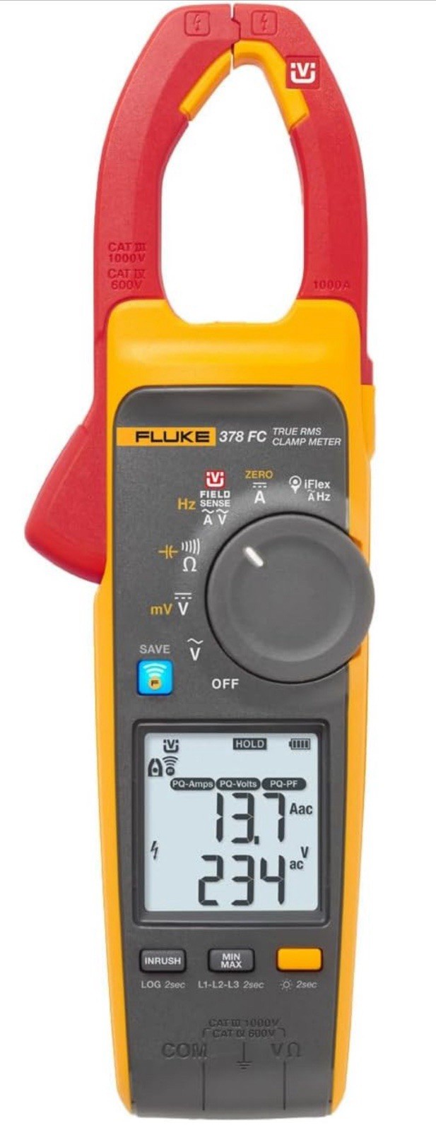 Fluke 378FC AC/DC TRMS Non-Contact Voltage Wireless Clamp w/PQ – iflex