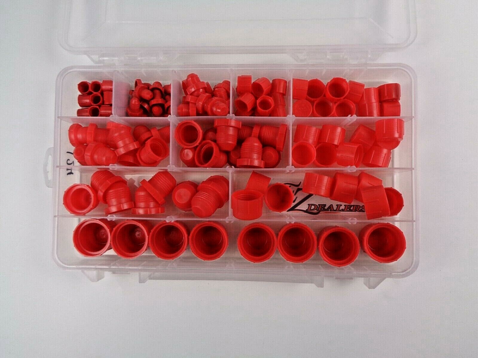 Hydraulic JIC Plastic Cap and Plug Kit Set 124pc 6 Sizes JIC Dust Caps & Plugs