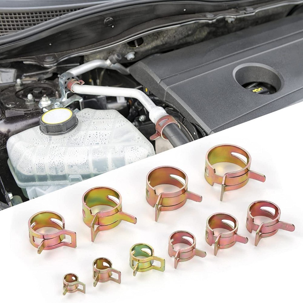 115Pcs Spring Clip Clamping Hose Clamp Sealing Fuel Radiator Silicone Air Pipe