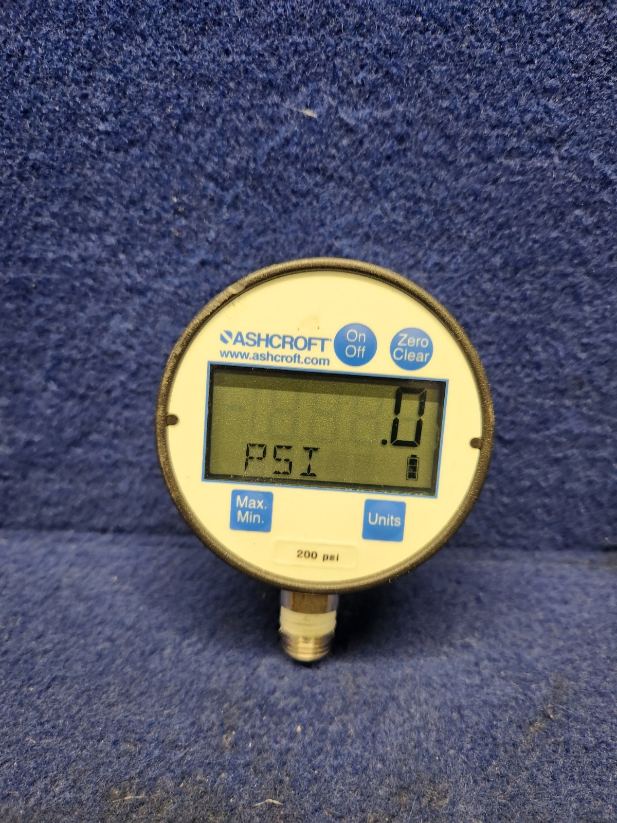 Ashcroft Digital Pressure Gauge 200 PSI 25D1005PS02L 200# 0.5% FS 1/4 NPT 2.5 IN