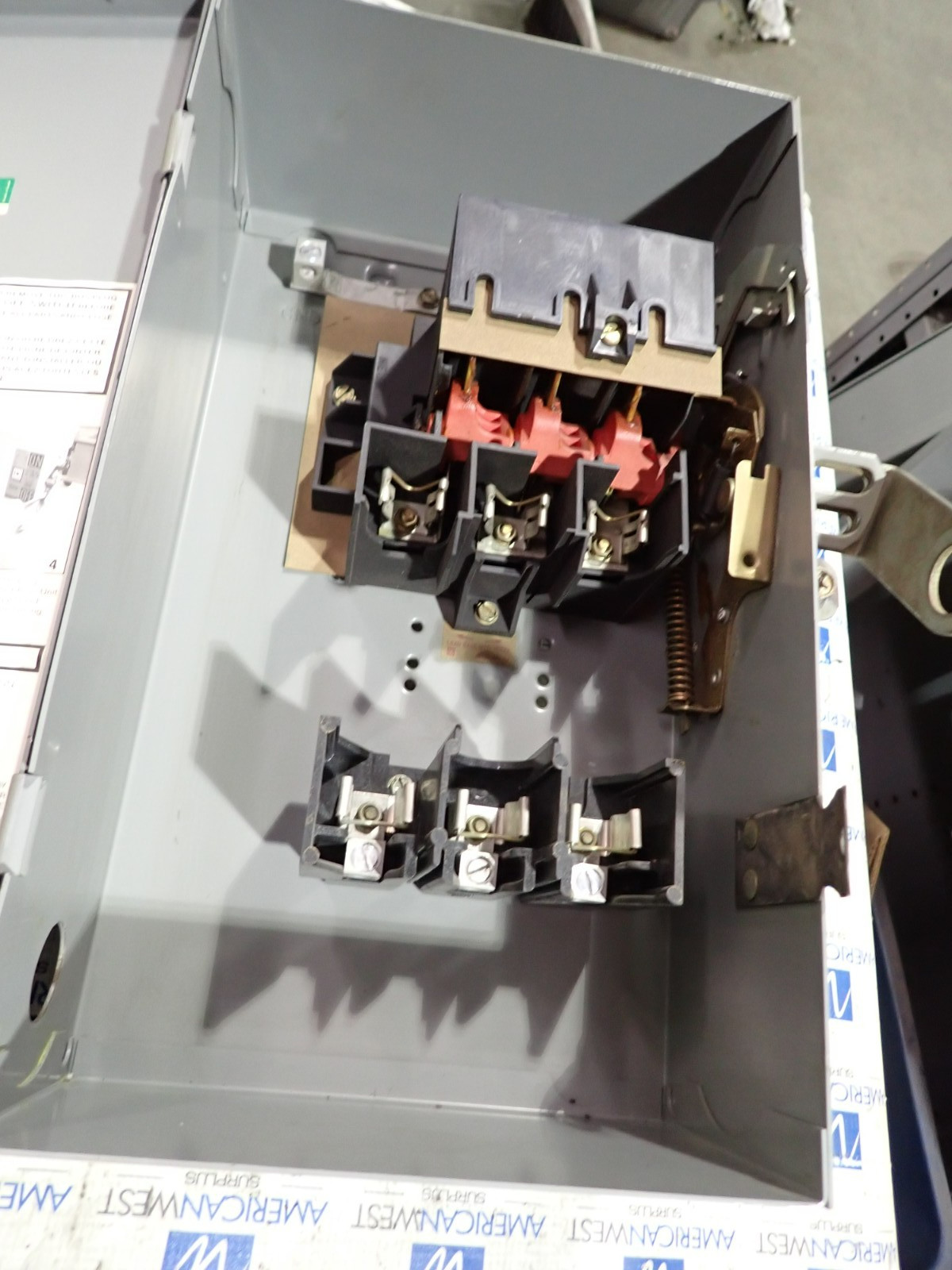 Square D PQ3603G 30 amp 600 volt Fusible 3 Phase 3 Wire Vertical Bus Plug BP625