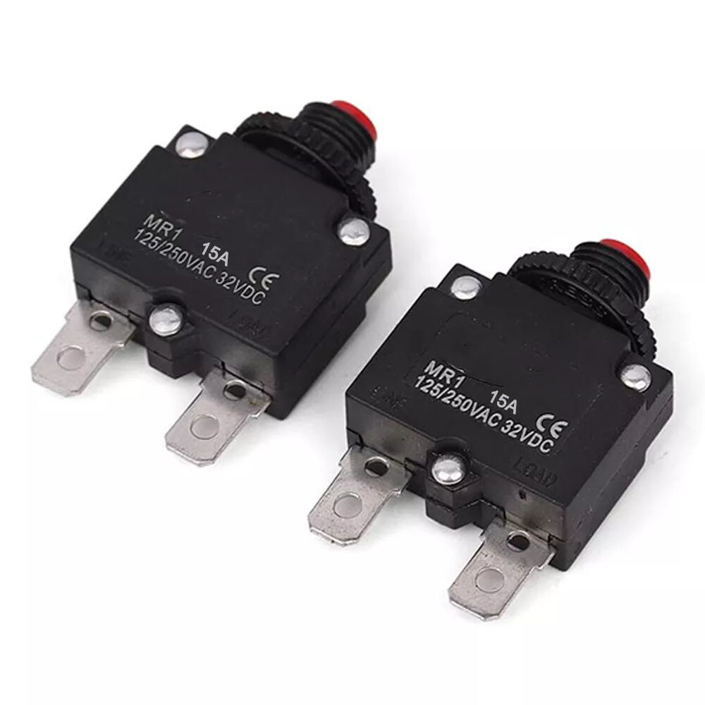 2x 3/9/15/16/30A Push Button Circuit Breaker Overload Protector Manual Reset USA