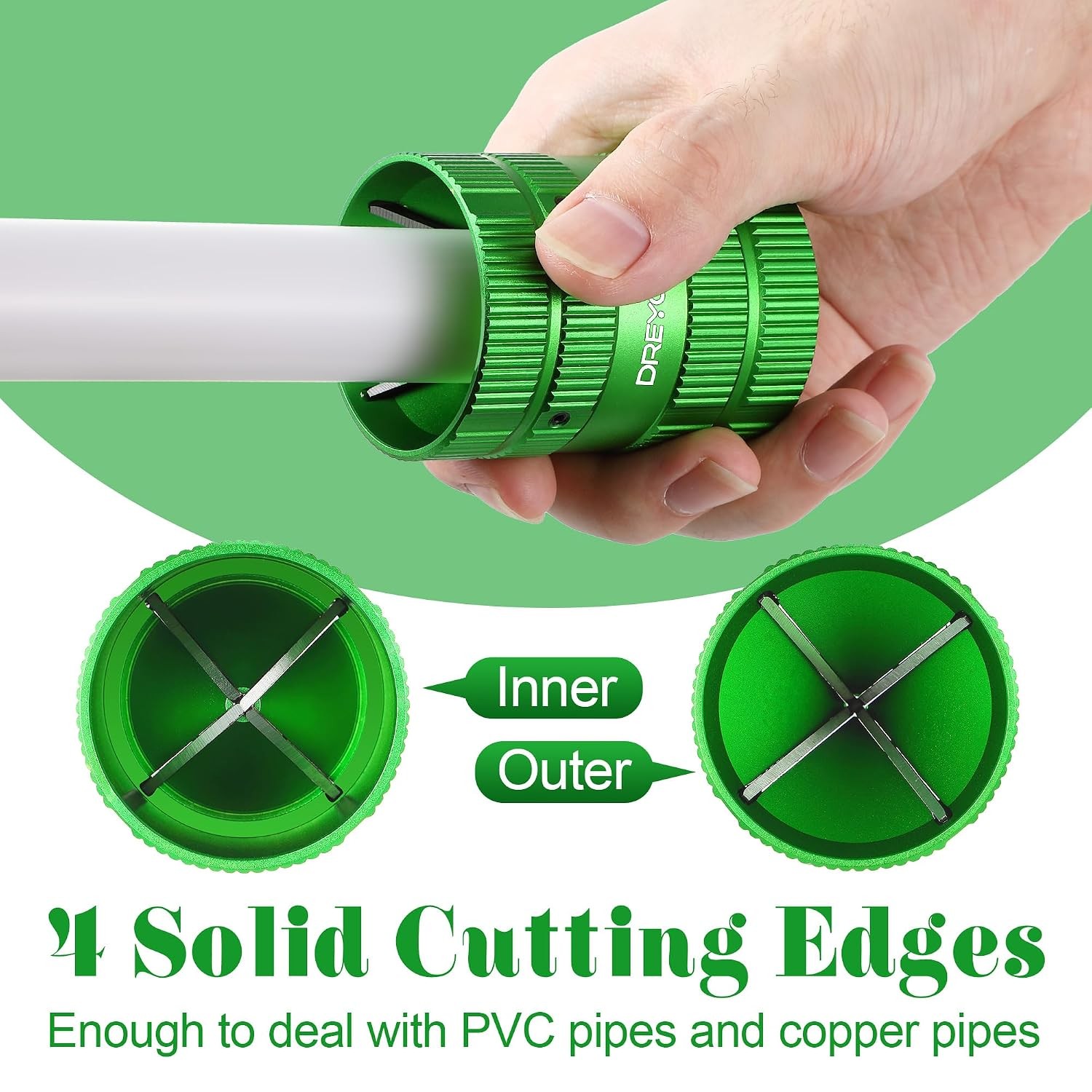 Copper PVC Deburring Cutters Tool Reamer Plumbing Tube Deburrer Copper Tube