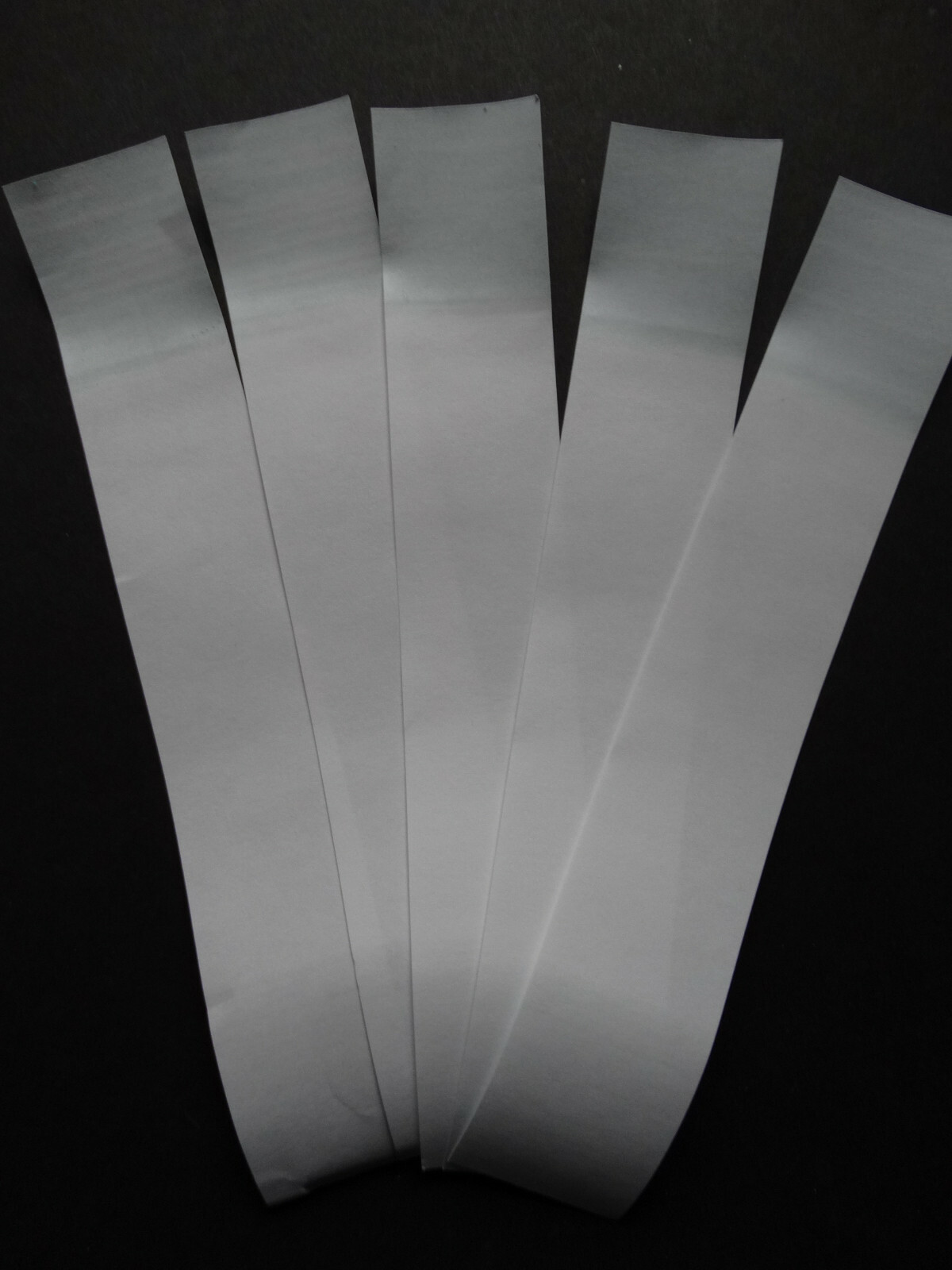 5 -Blank Cash Money Self-Sealing Straps White Saw Tooth Currency Bands