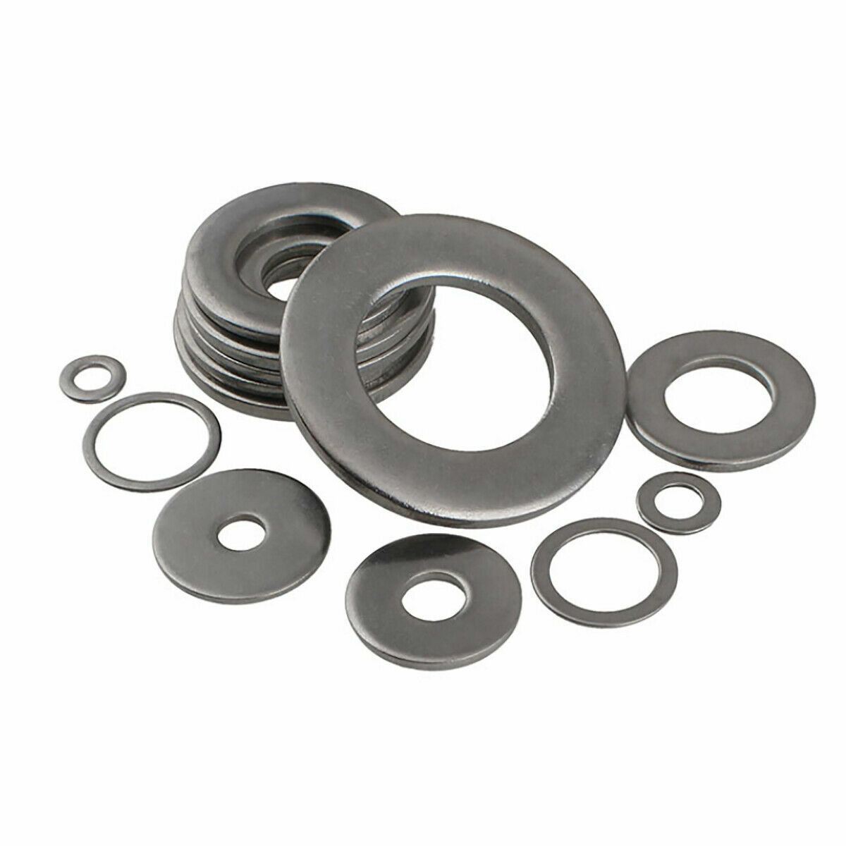 M3 M4 M5 M6 M8 M10 M12 Flat Washers – SUS 201 Stainless Steel